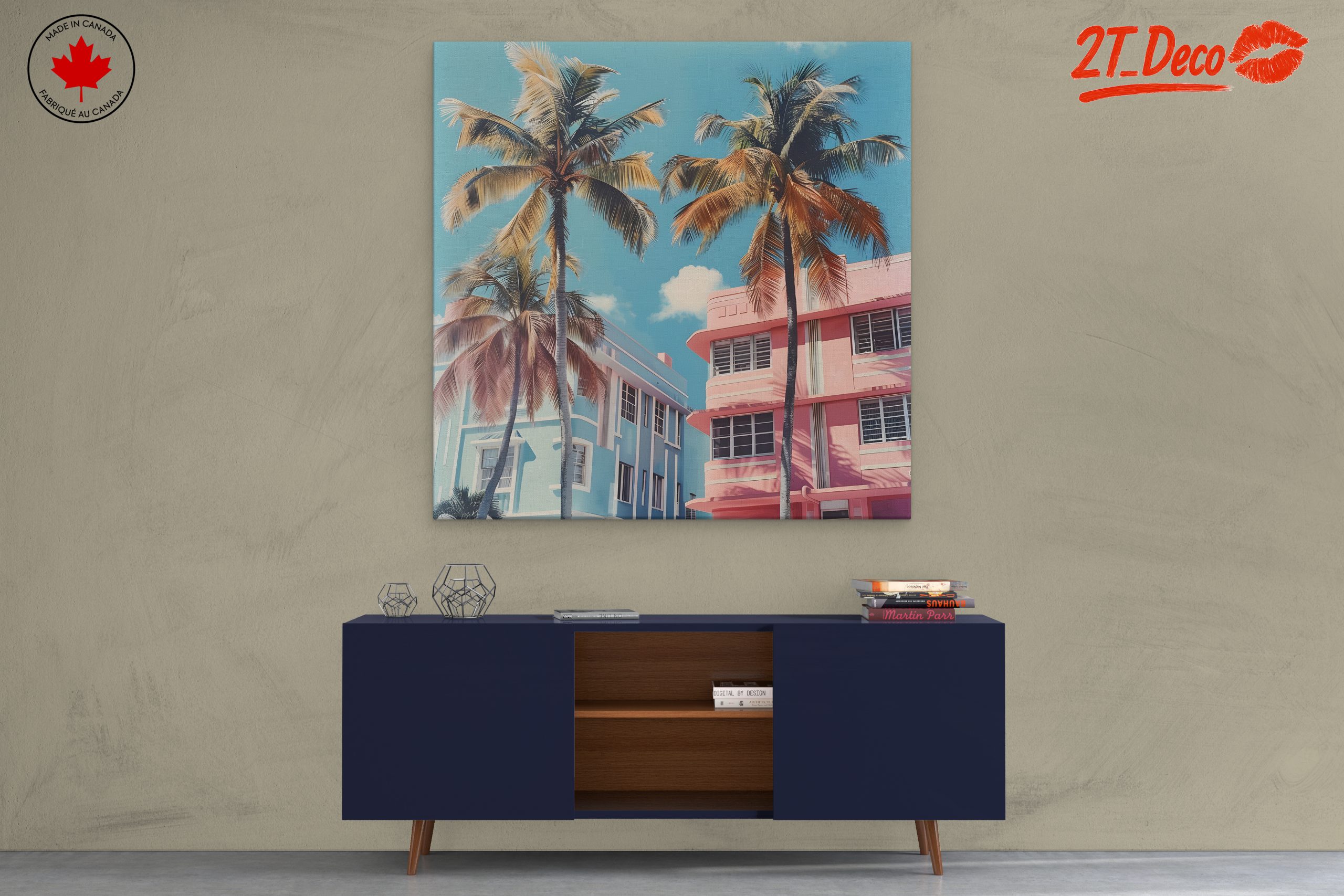 Vibrant Tropical Landscape with Palm Trees - Image 3