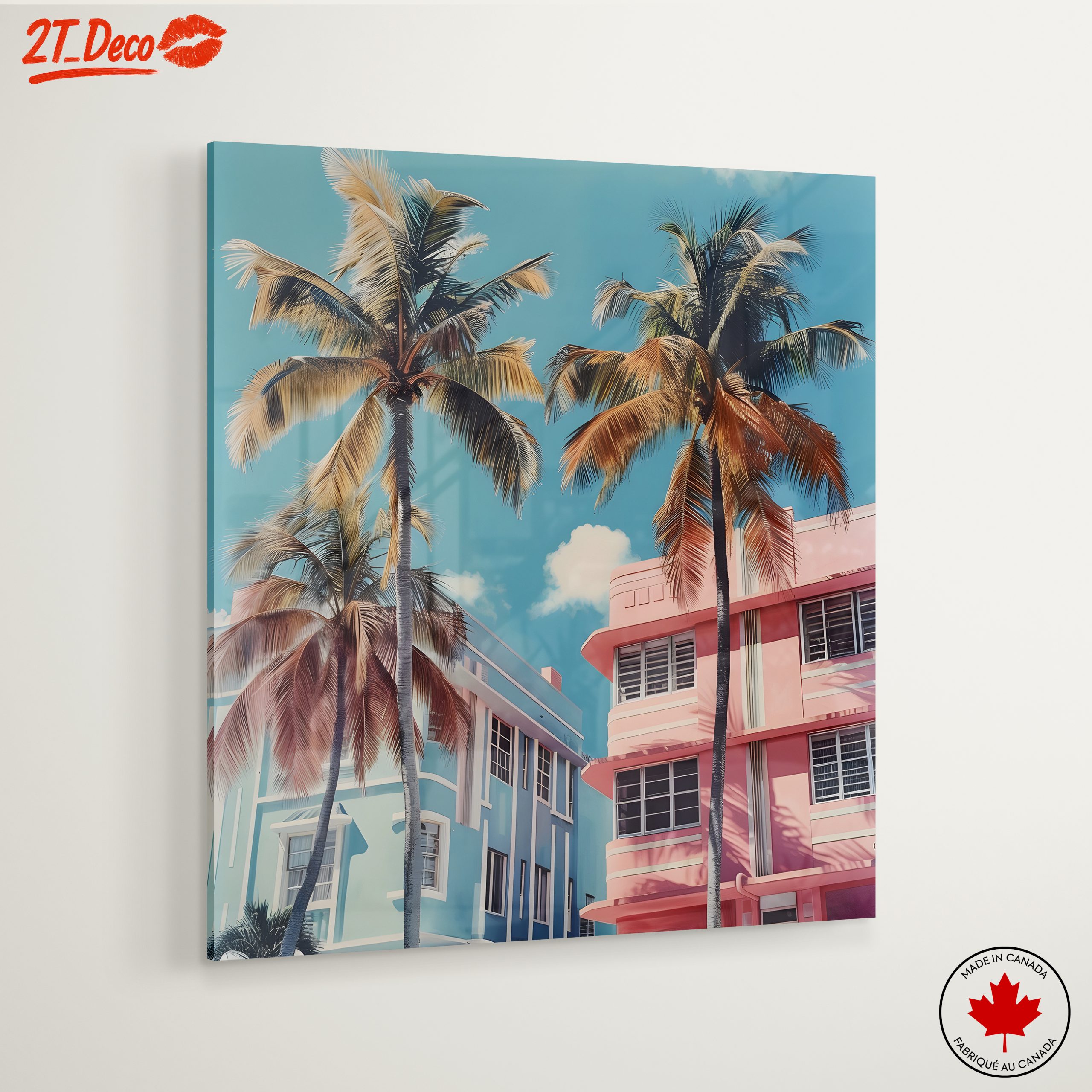 Vibrant Tropical Landscape with Palm Trees - Image 6