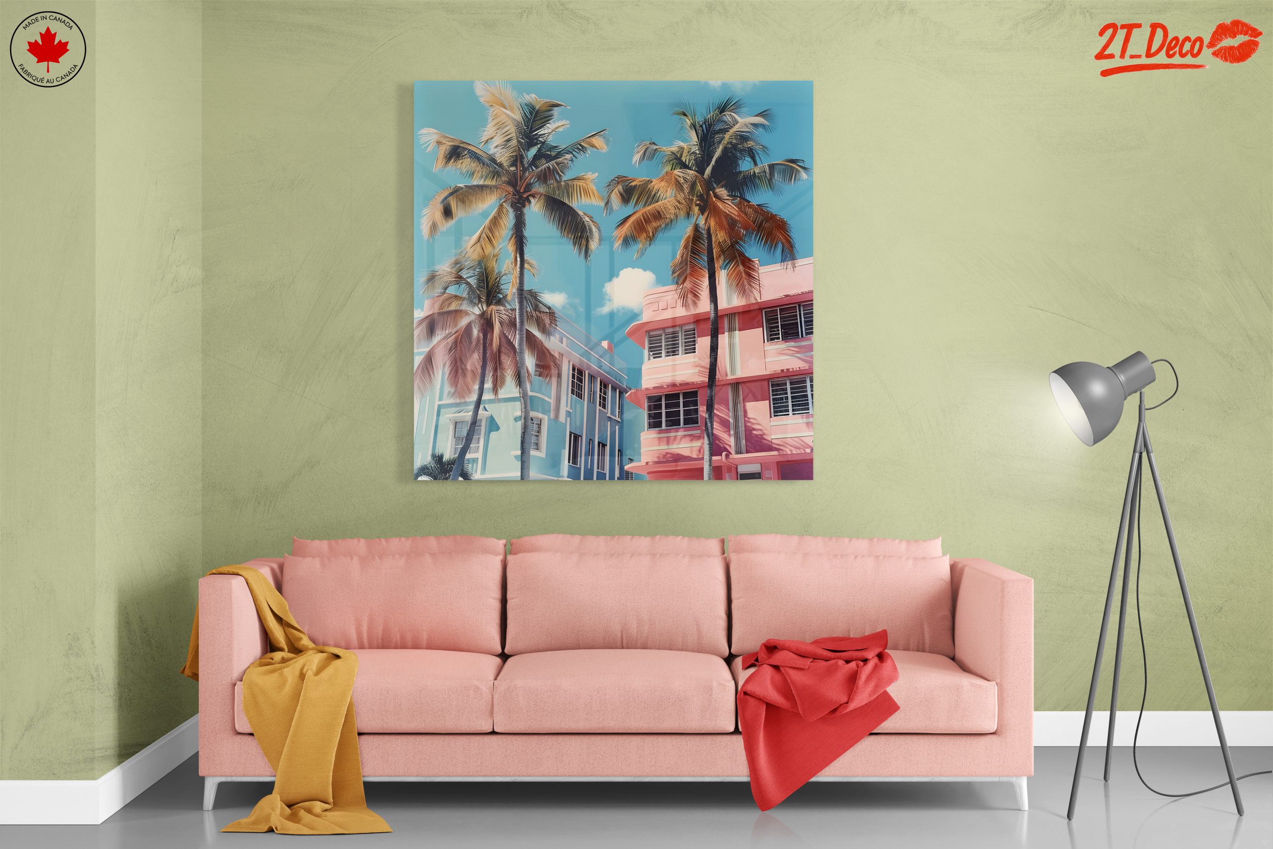 Vibrant Tropical Landscape with Palm Trees - Image 7