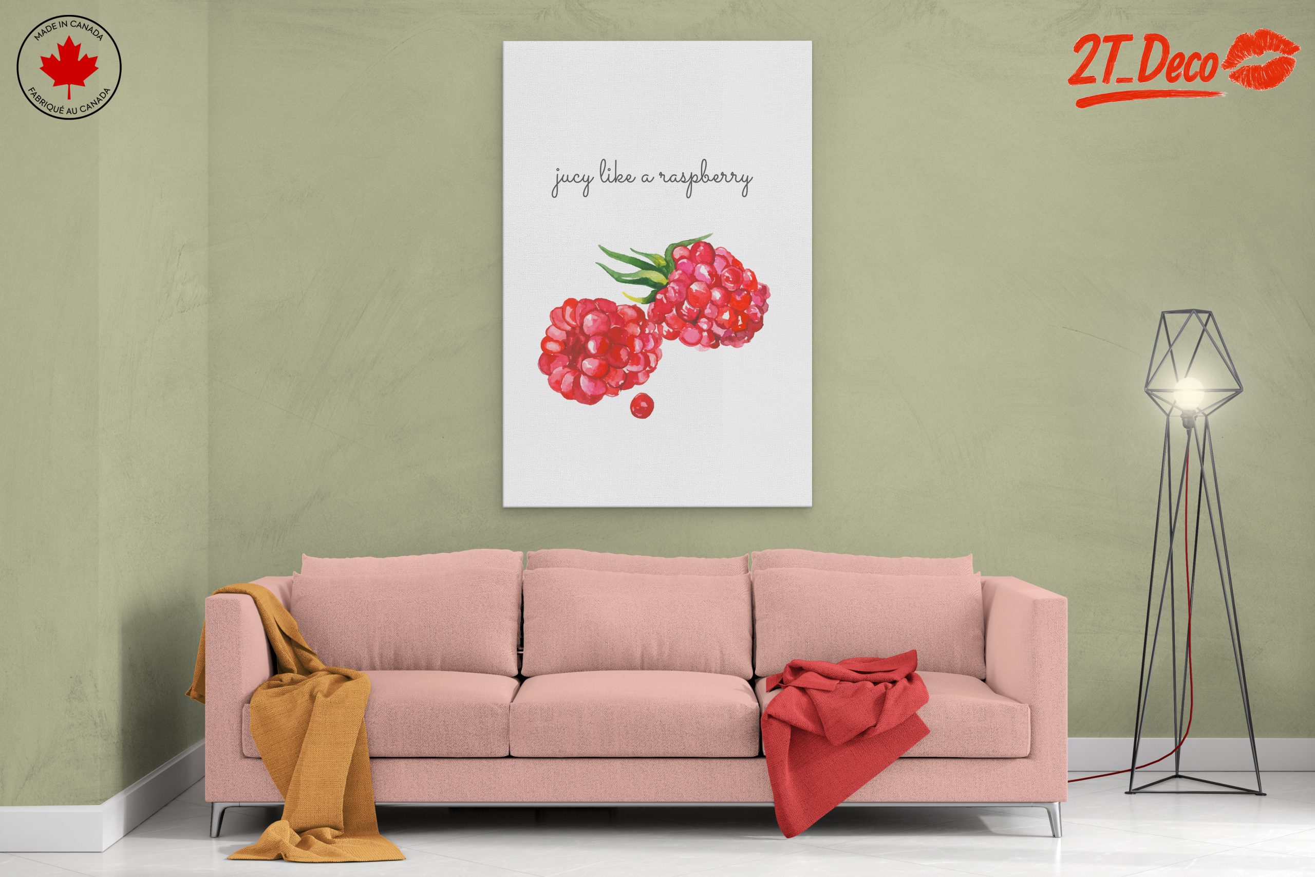 Watercolor Raspberries Art - Image 2
