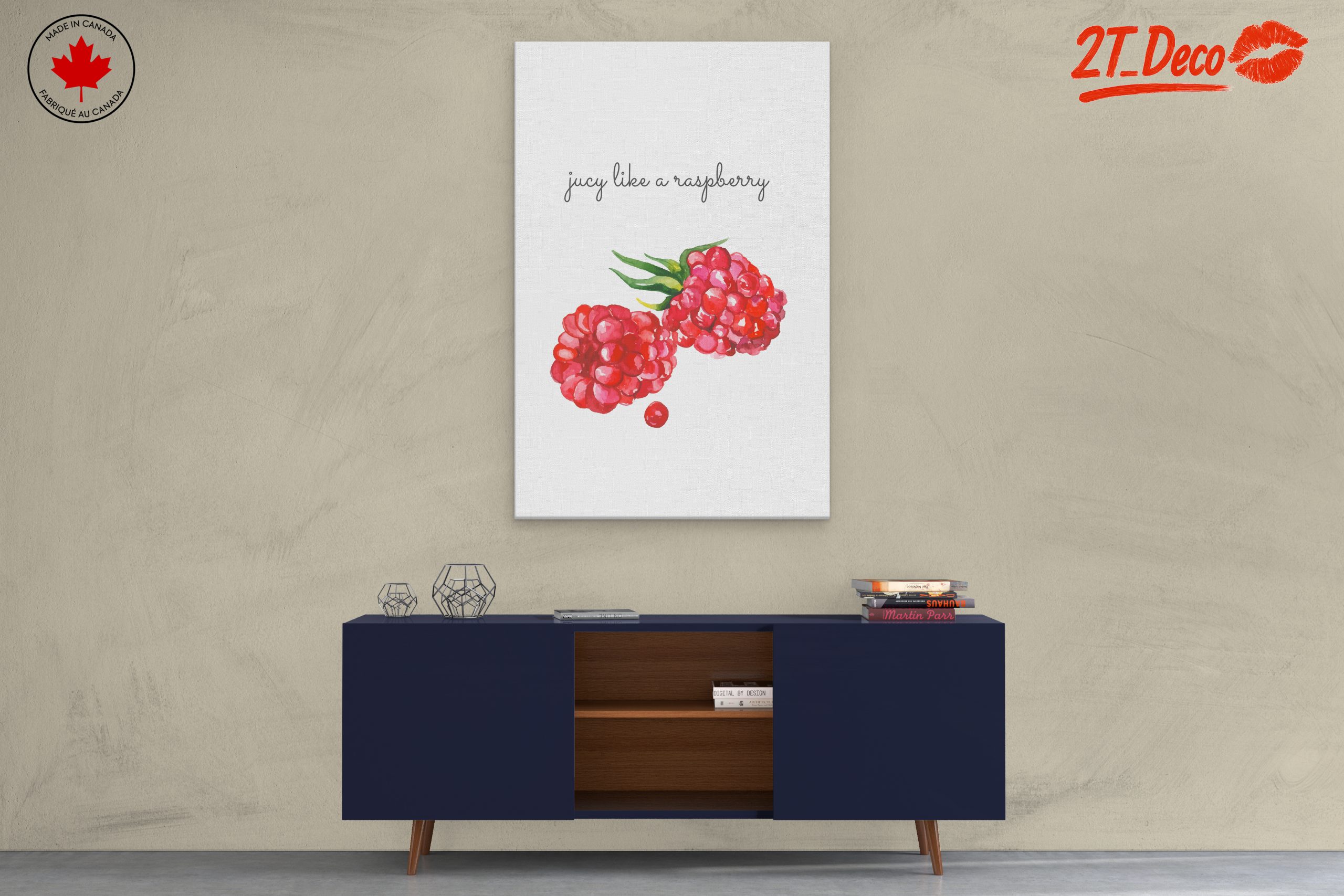 Watercolor Raspberries Art - Image 3