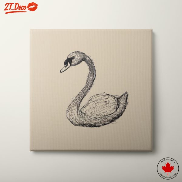 Stylized Swan Art for Modern Decor