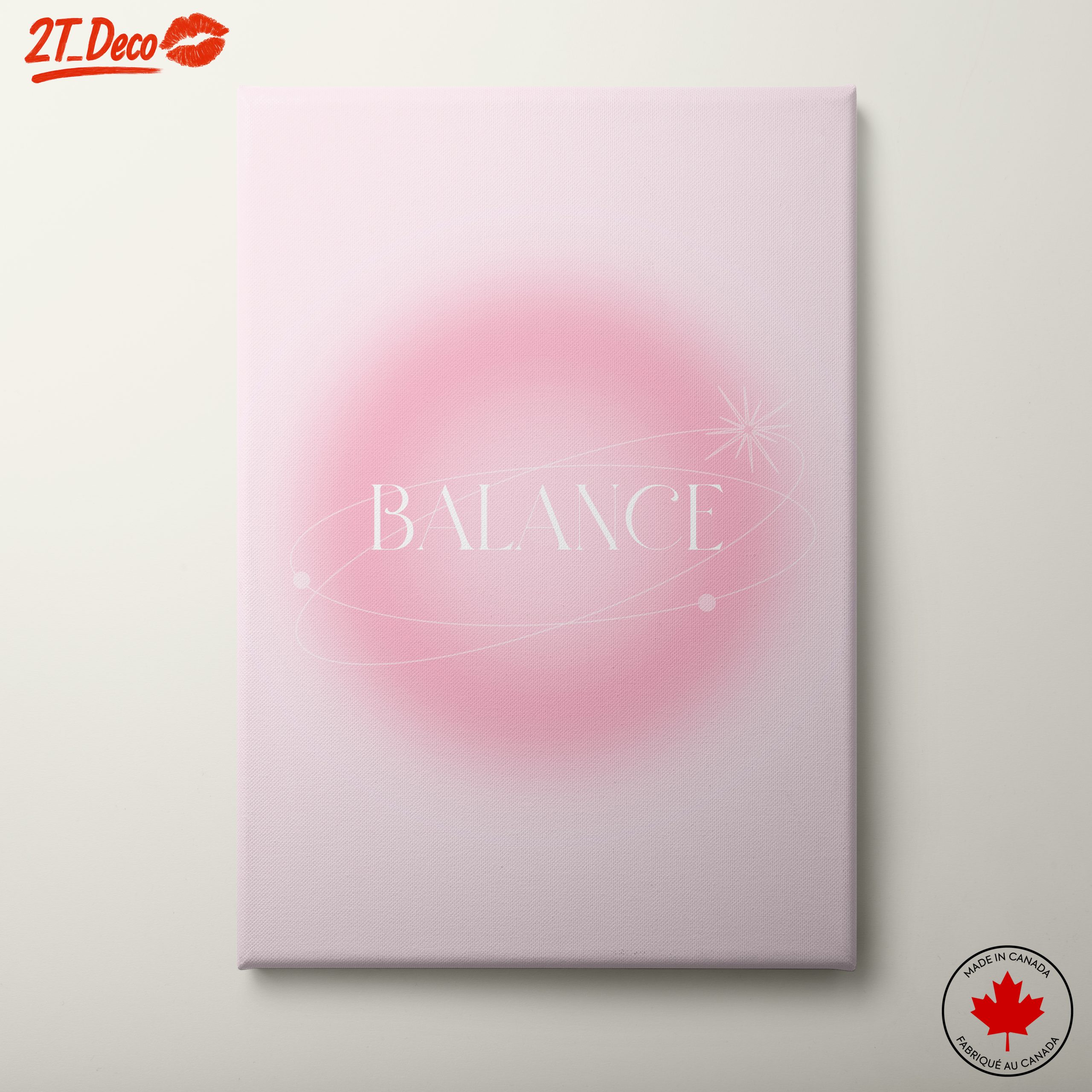 Inspirational Balance Text Art for Uplifting Spaces