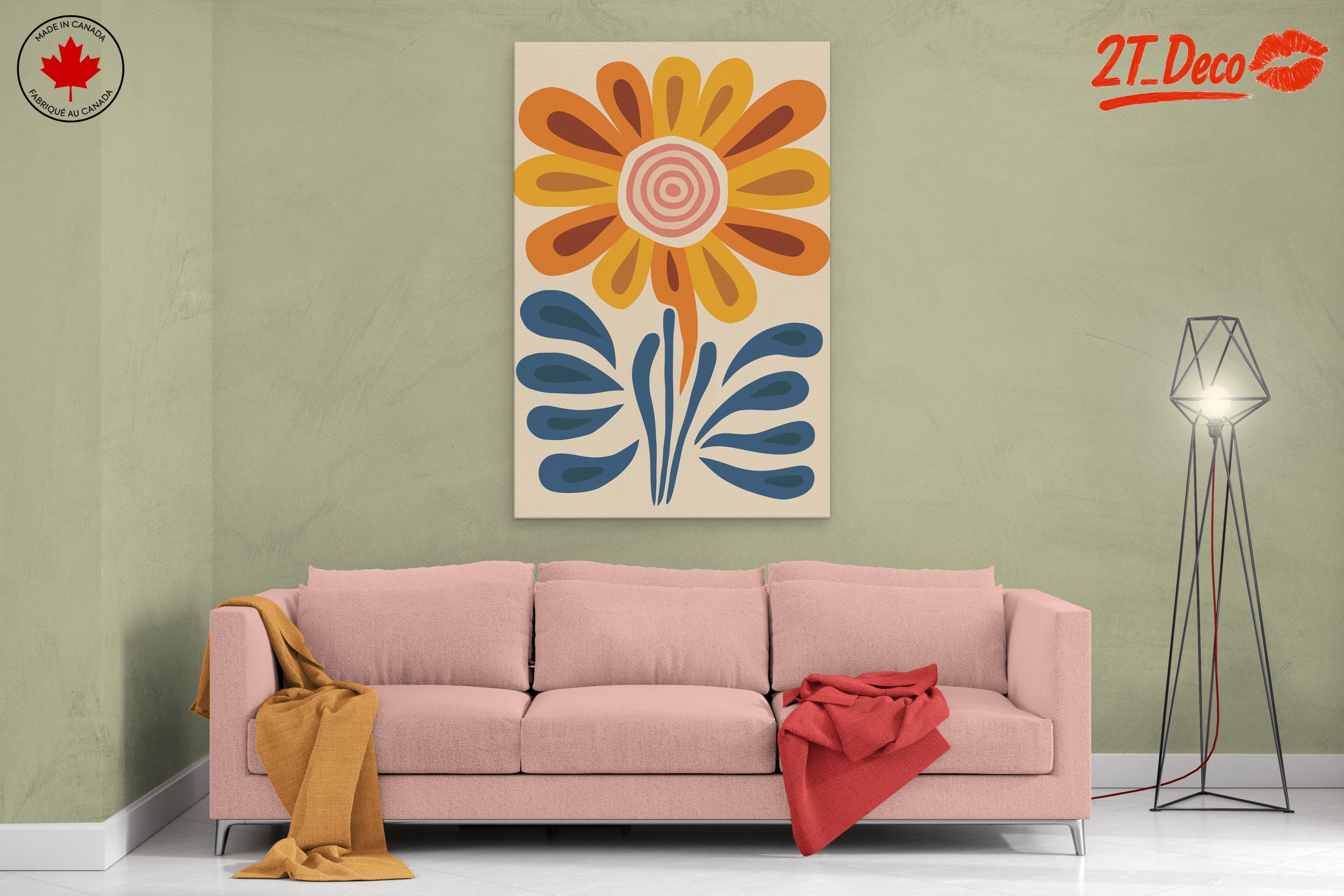 Stylized Botanical Abstract Flower Art 2 - Image 2