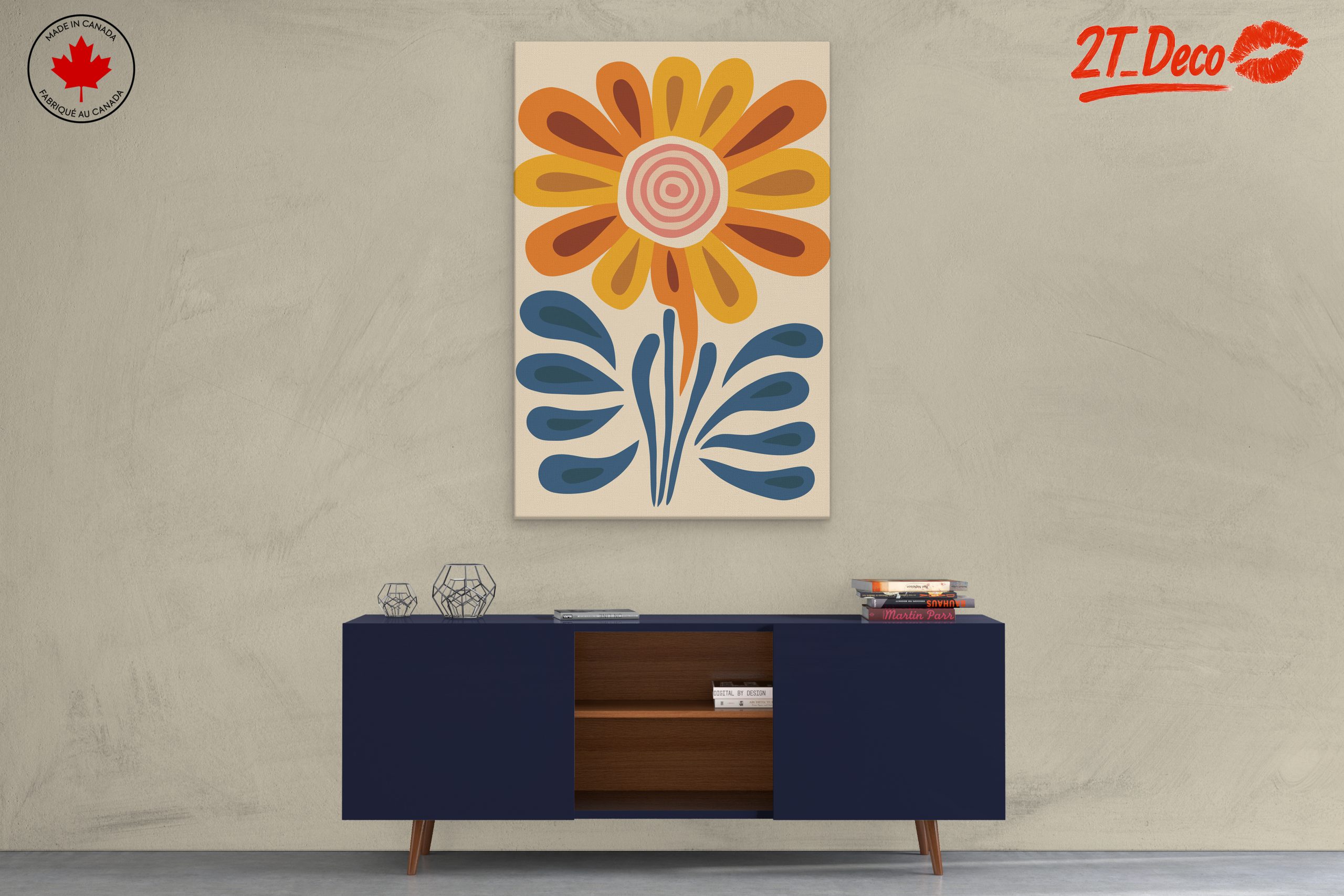 Stylized Botanical Abstract Flower Art 2 - Image 3