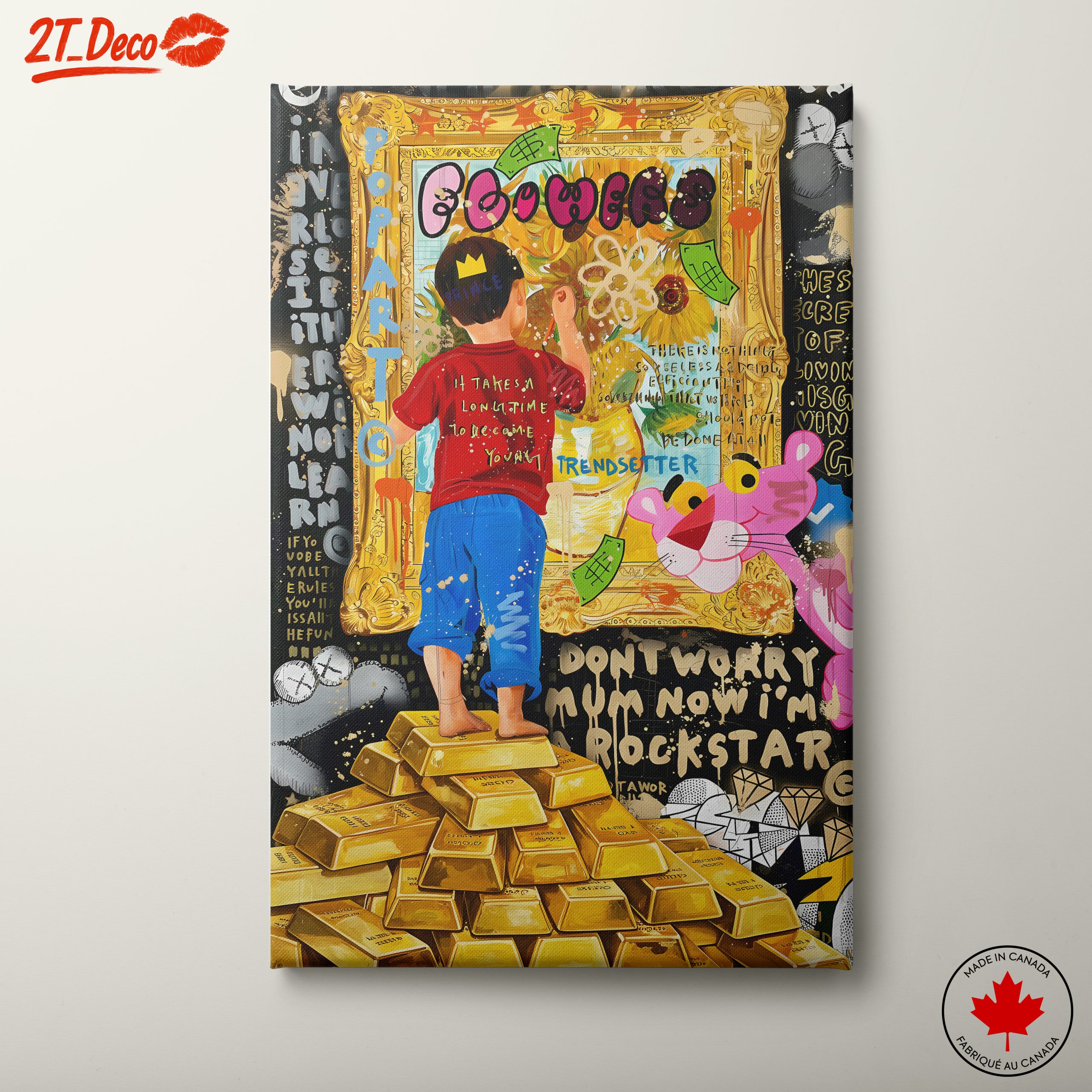 Vibrant Pop Art with a Trendsetter Kid