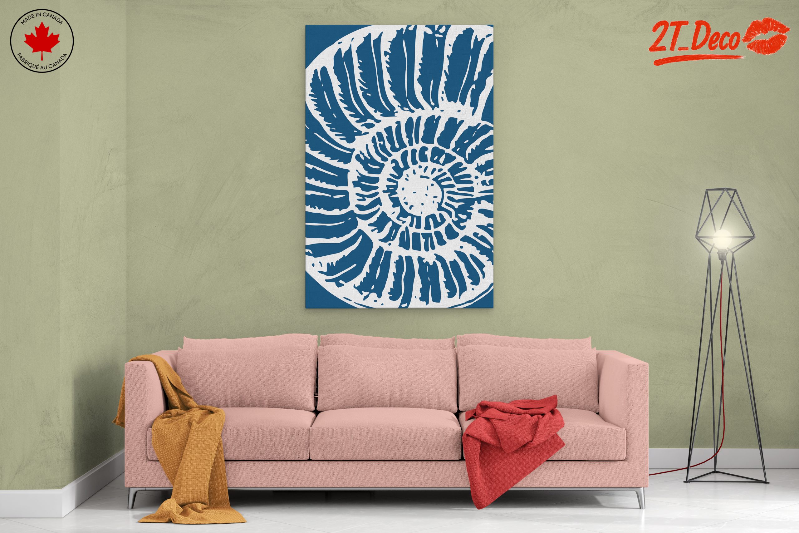 Stylized Marine Spiral Art for Ocean Lovers - Image 2