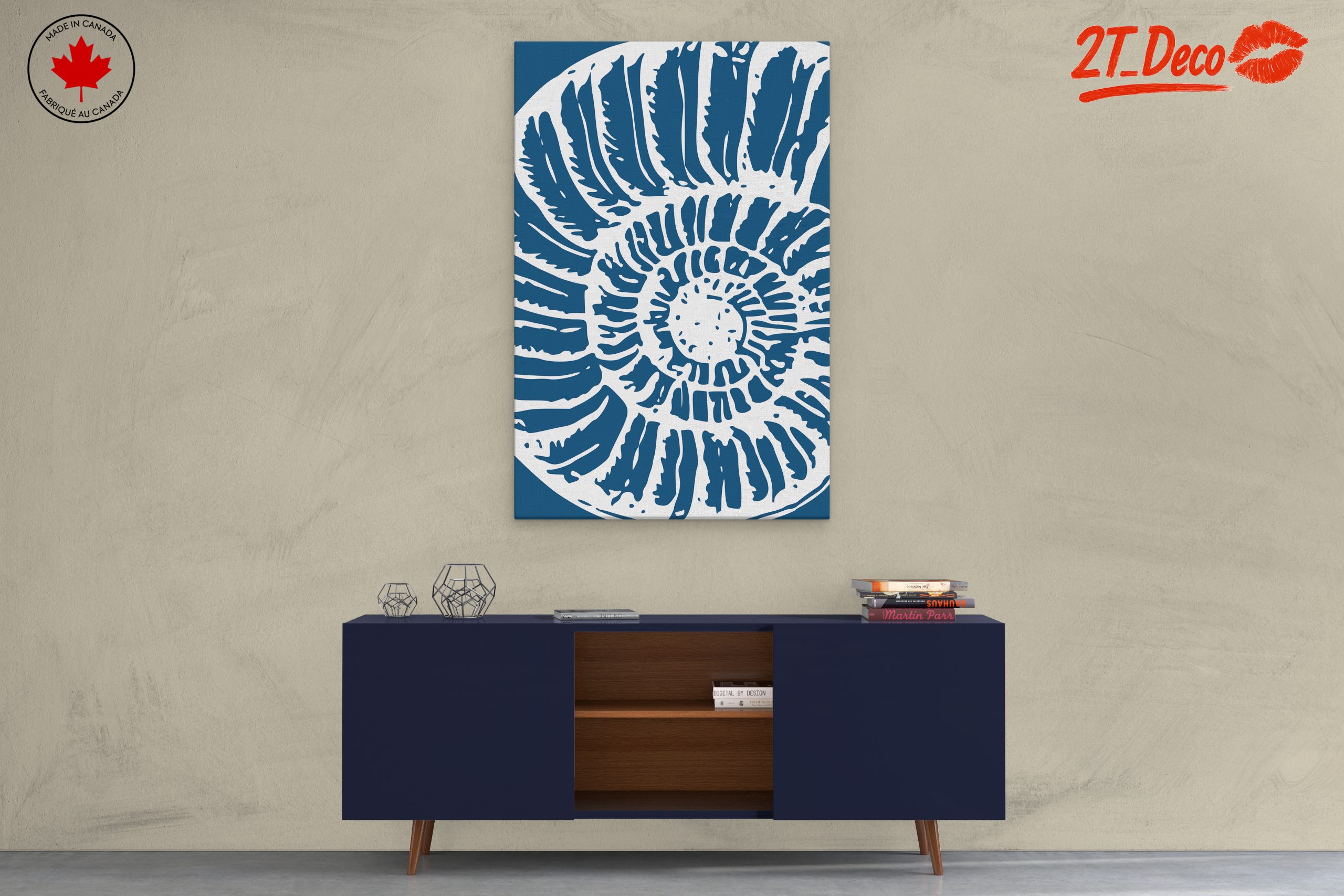 Stylized Marine Spiral Art for Ocean Lovers - Image 3