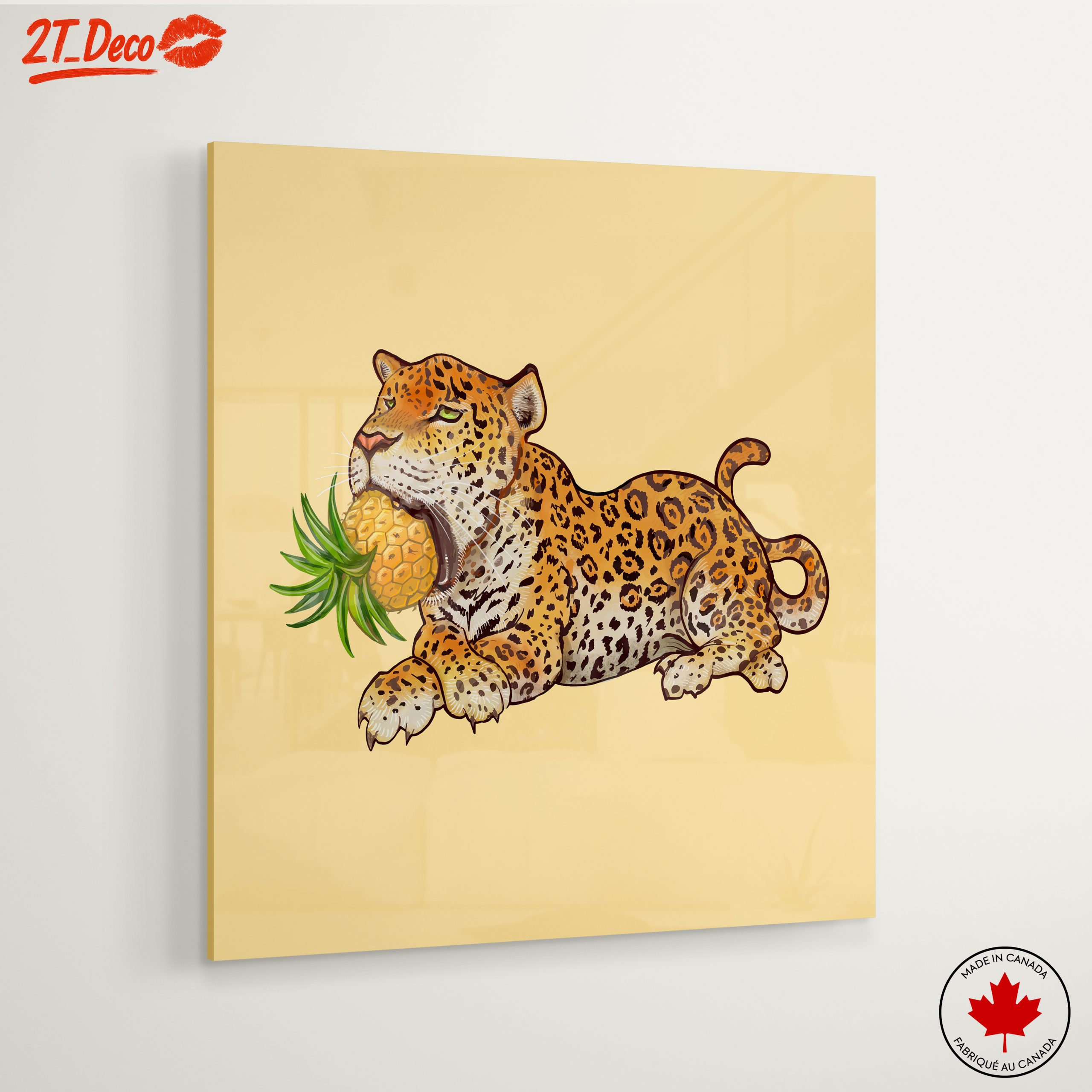 Playful Jaguar with Pineapple Design - Image 6