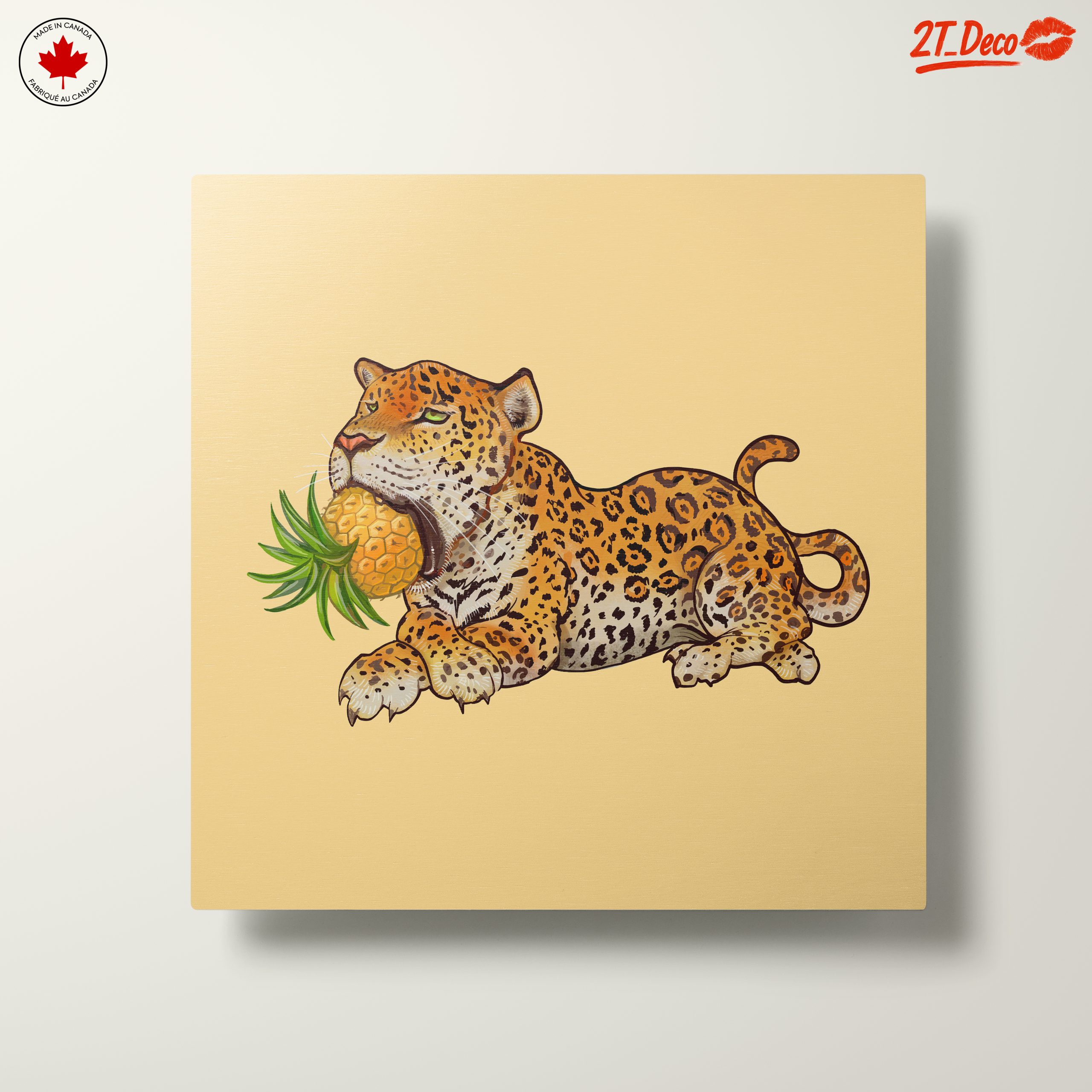 Playful Jaguar with Pineapple Design - Image 10