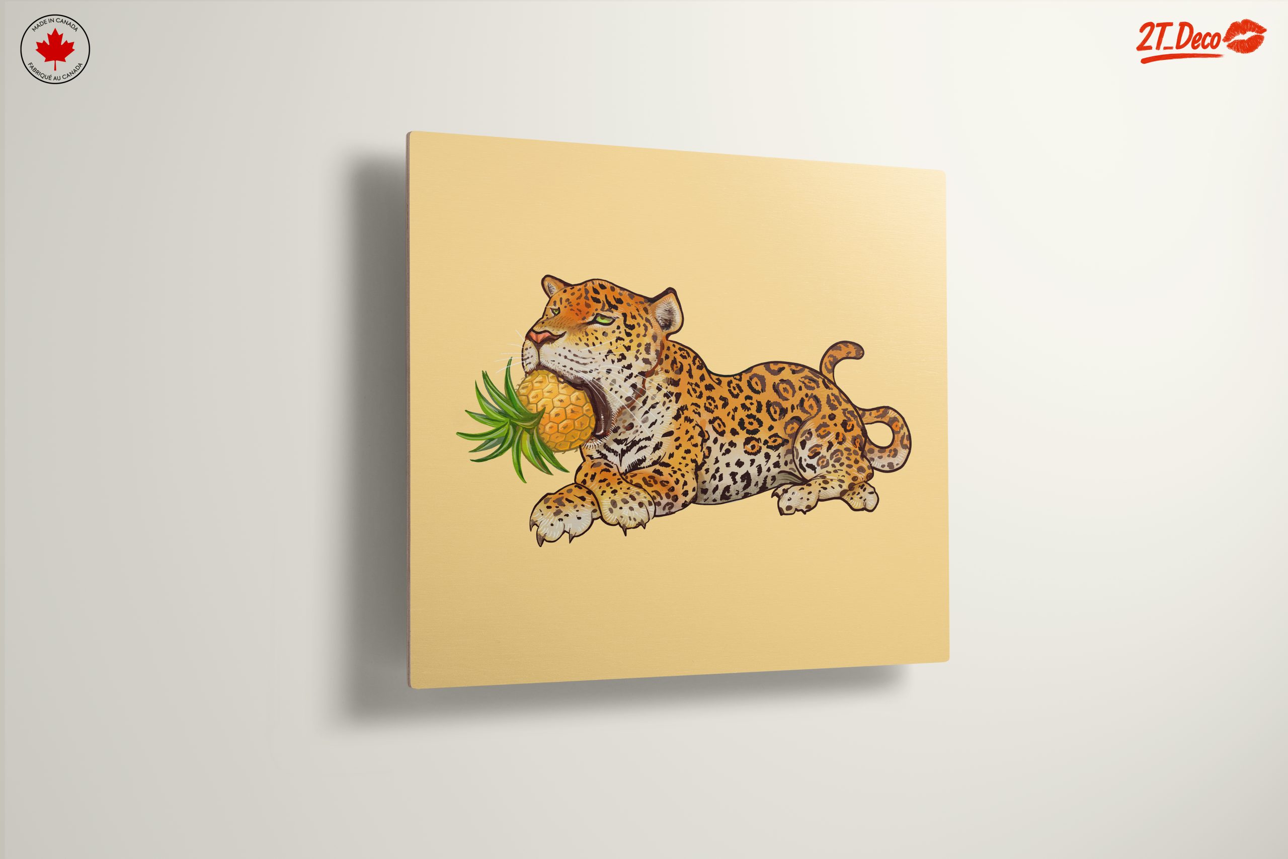 Playful Jaguar with Pineapple Design - Image 13