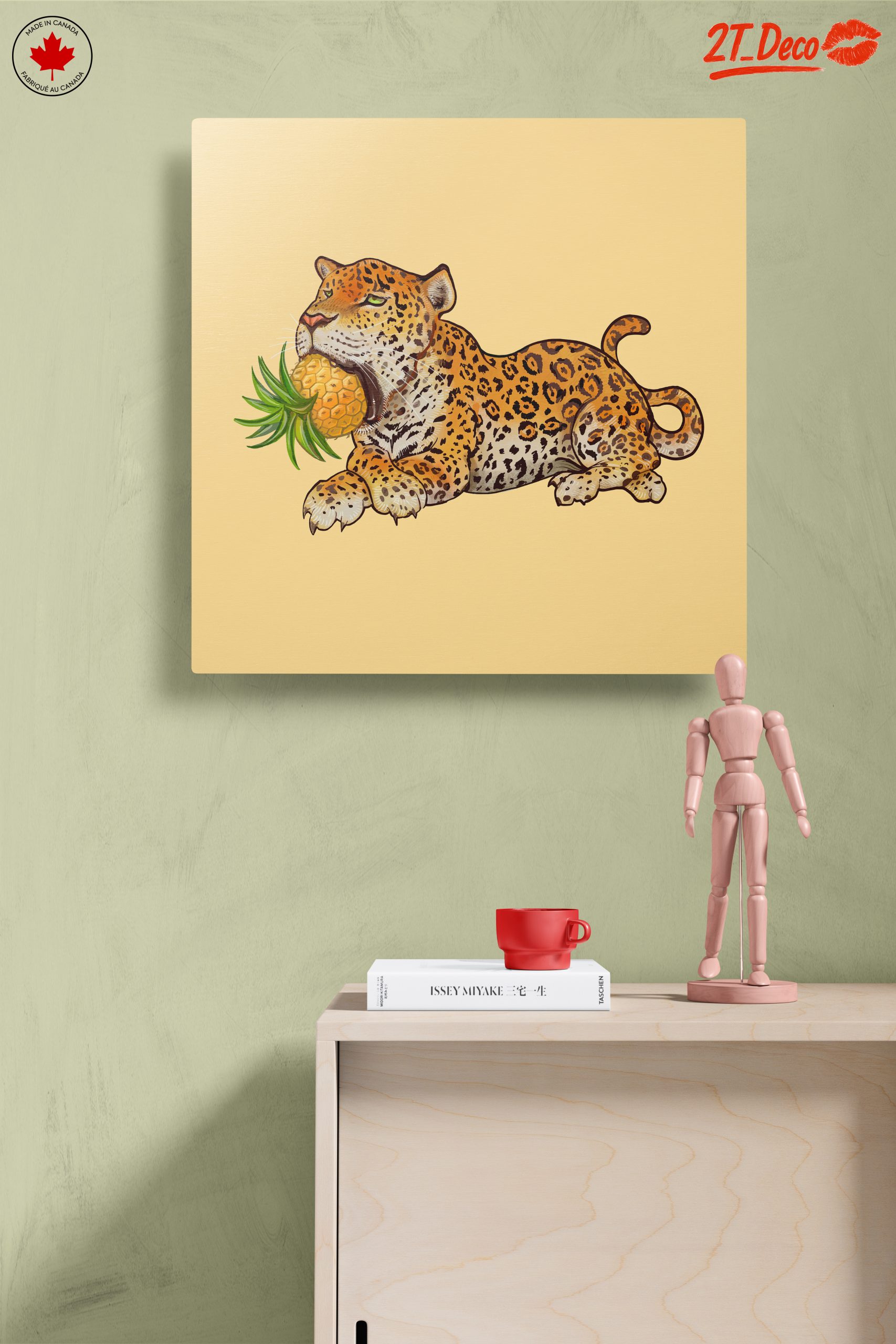 Playful Jaguar with Pineapple Design - Image 14