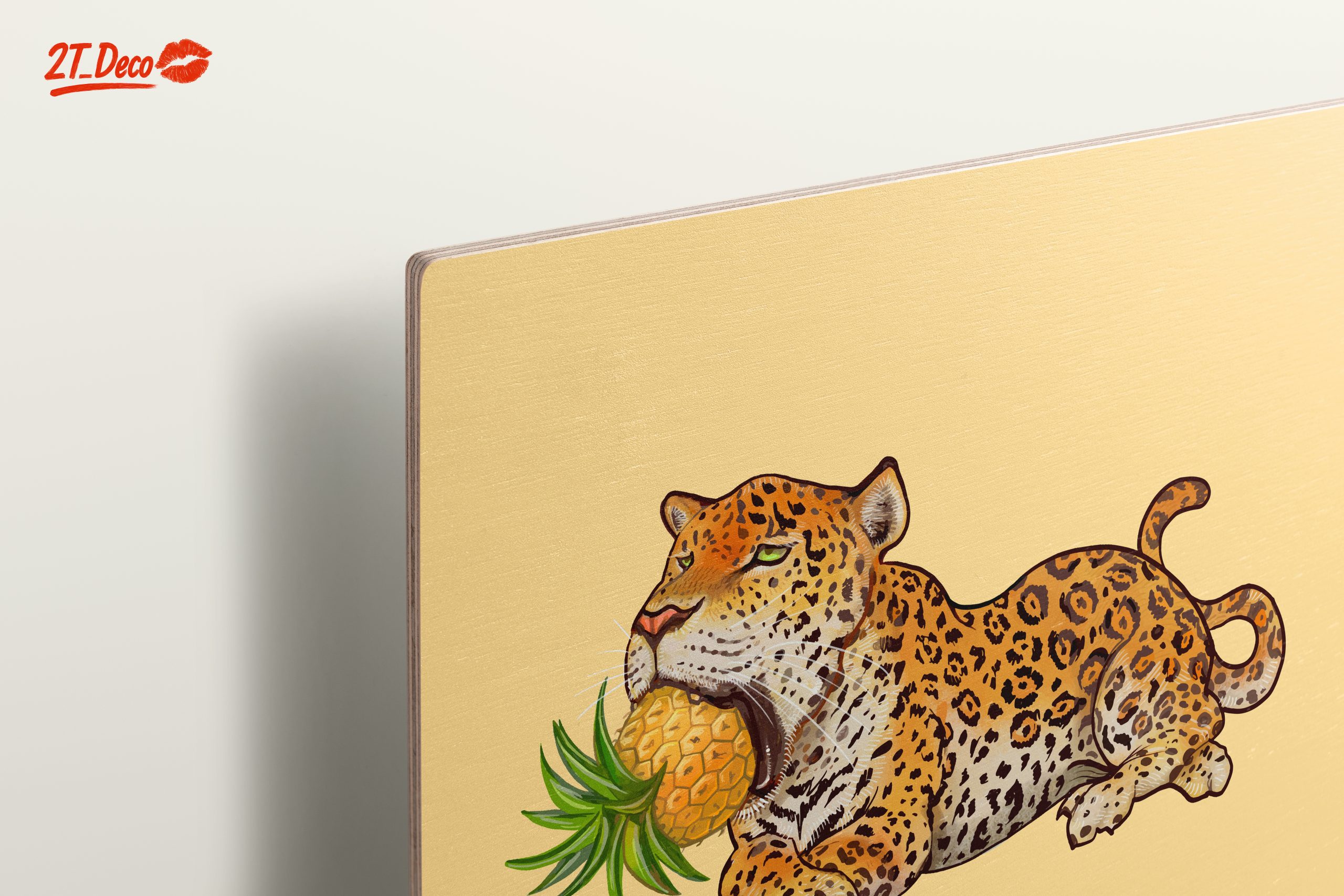 Playful Jaguar with Pineapple Design - Image 15