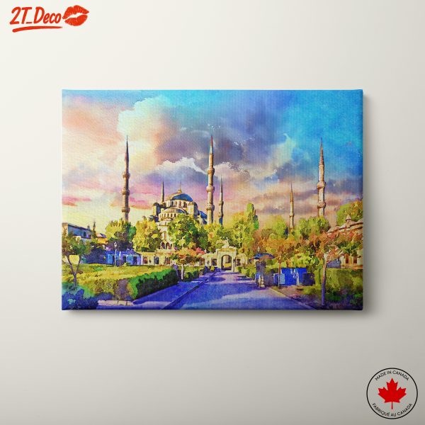 Architectural Mosques in Beautiful Watercolor