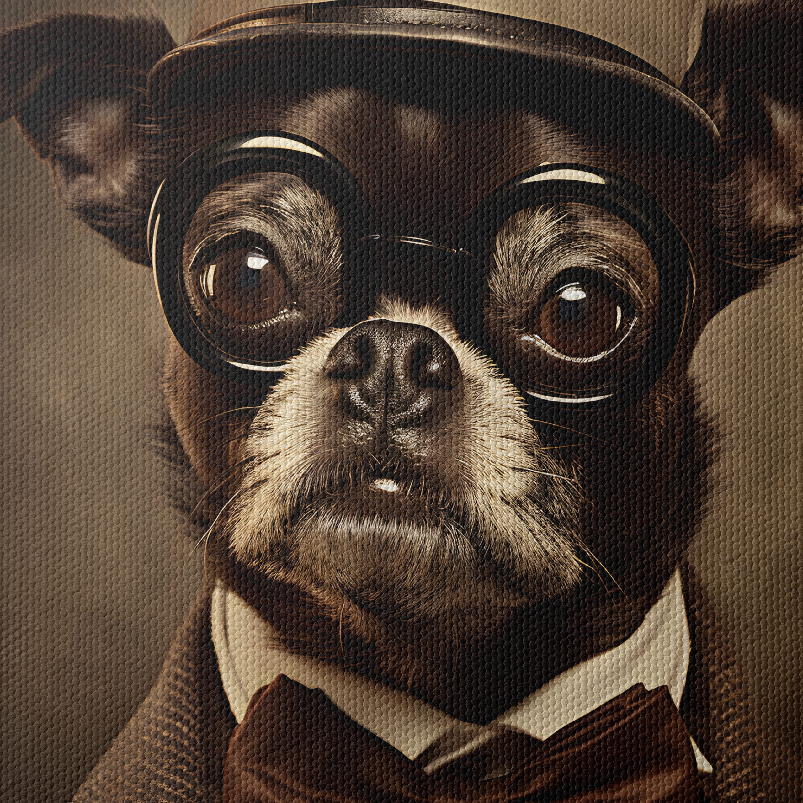 Vintage Dog Portrait in Formal Attire - Image 4