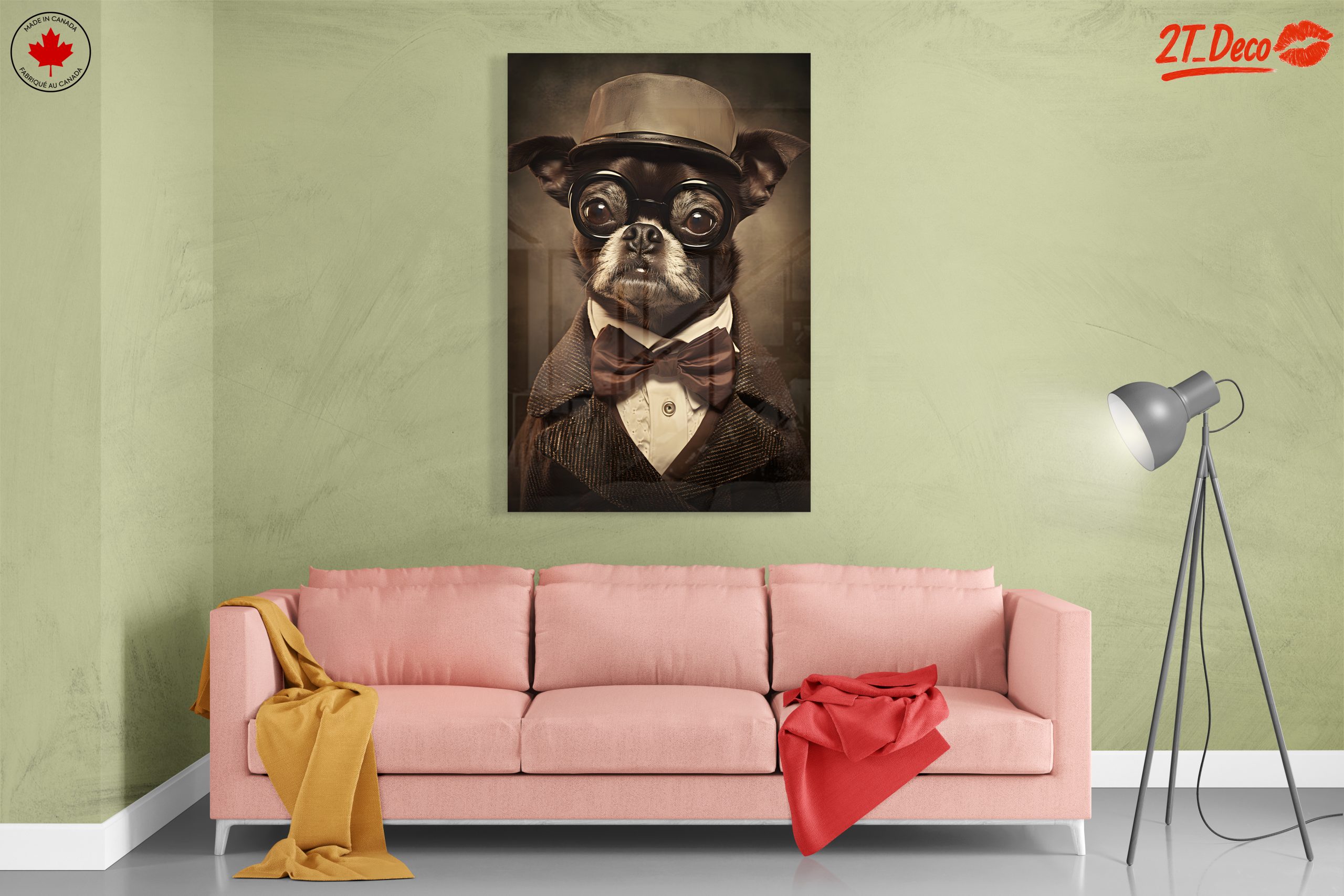 Vintage Dog Portrait in Formal Attire - Image 7