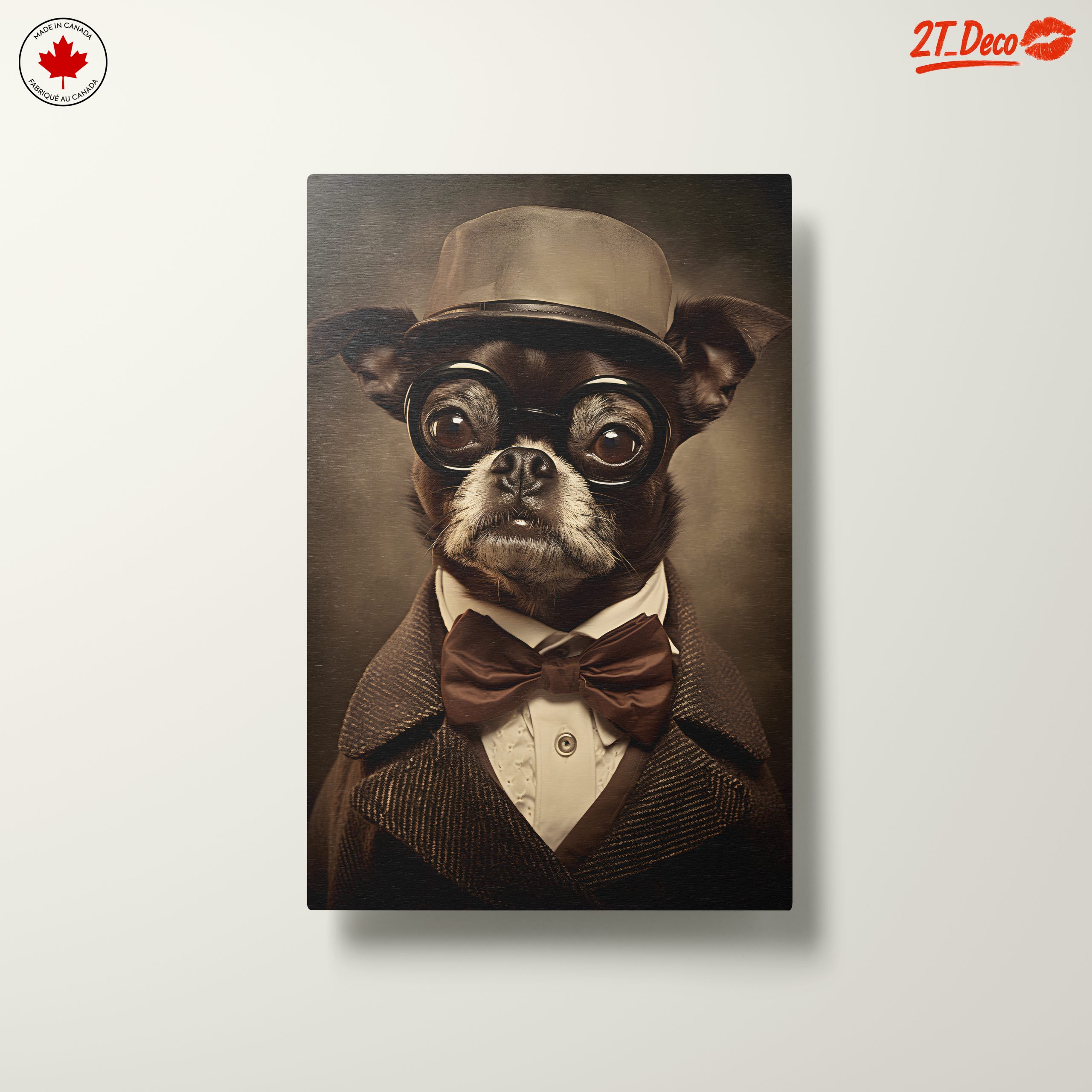 Vintage Dog Portrait in Formal Attire - Image 10