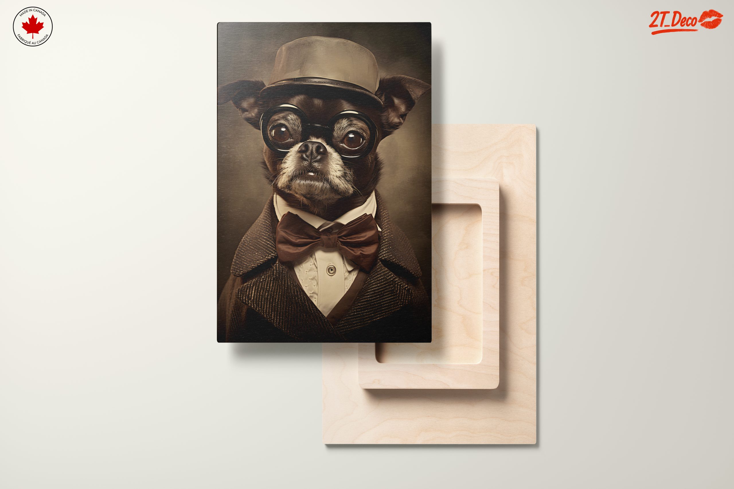 Vintage Dog Portrait in Formal Attire - Image 11