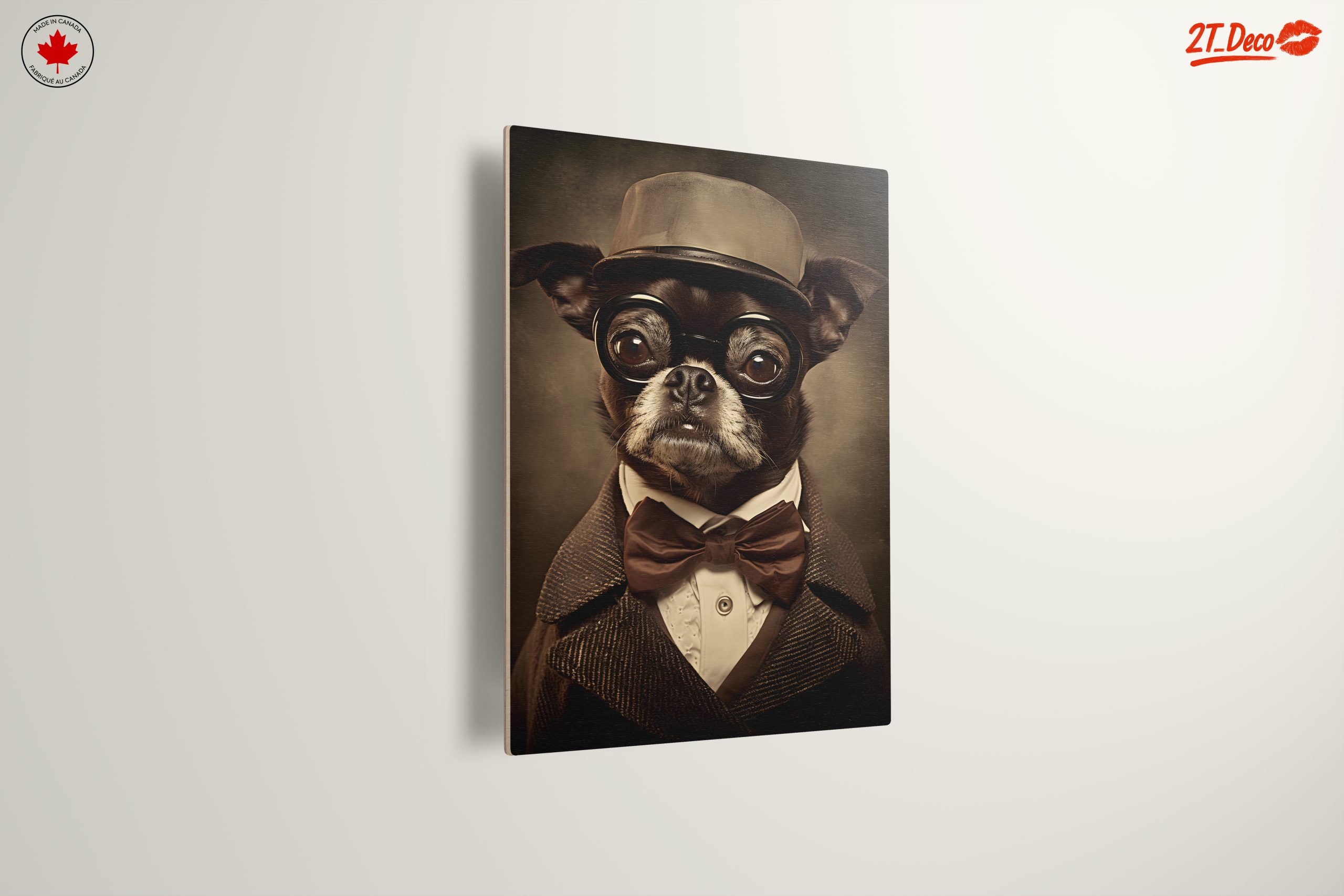 Vintage Dog Portrait in Formal Attire - Image 13