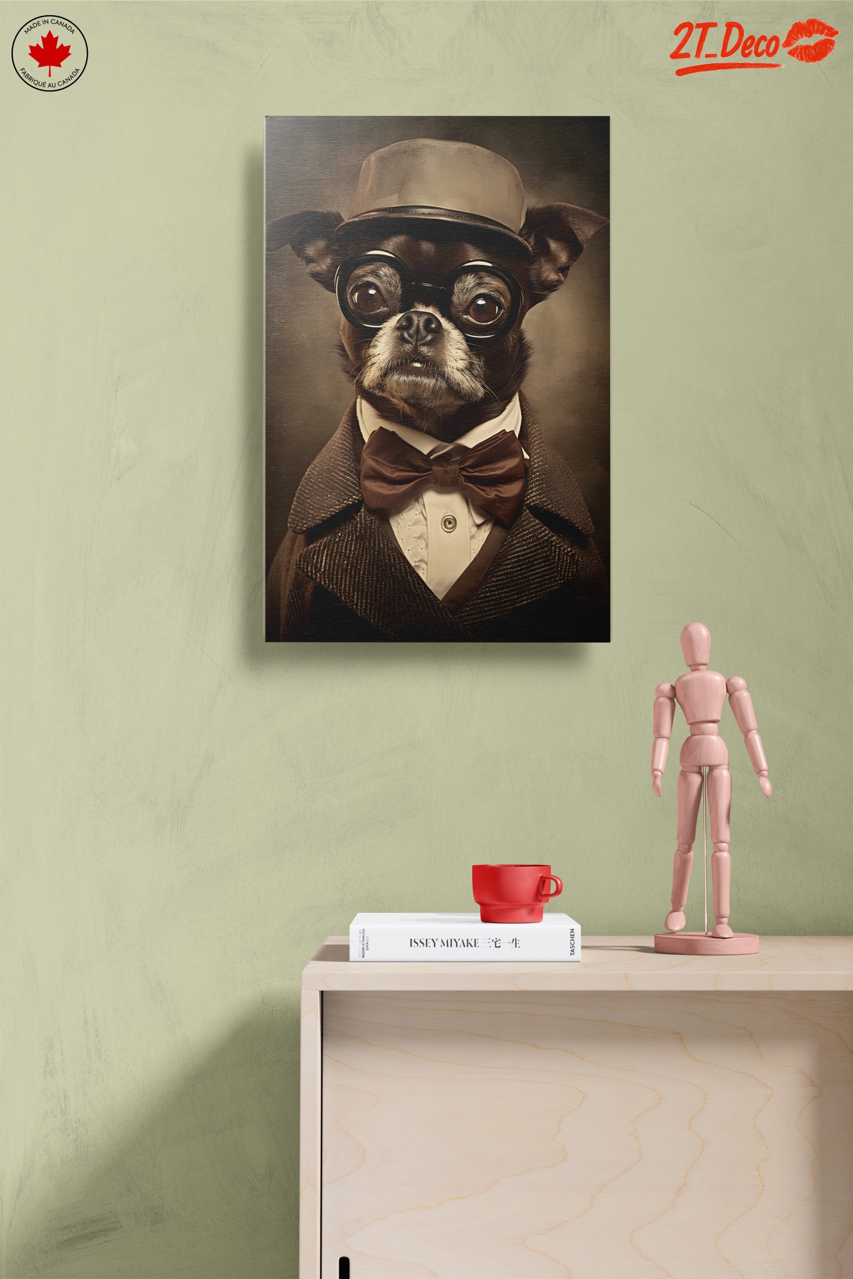 Vintage Dog Portrait in Formal Attire - Image 14