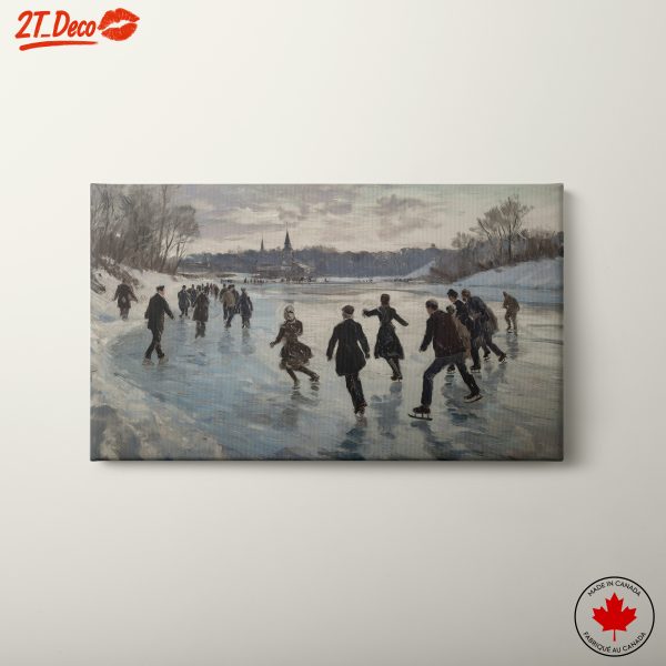 Winter Landscape with Ice Skaters 2
