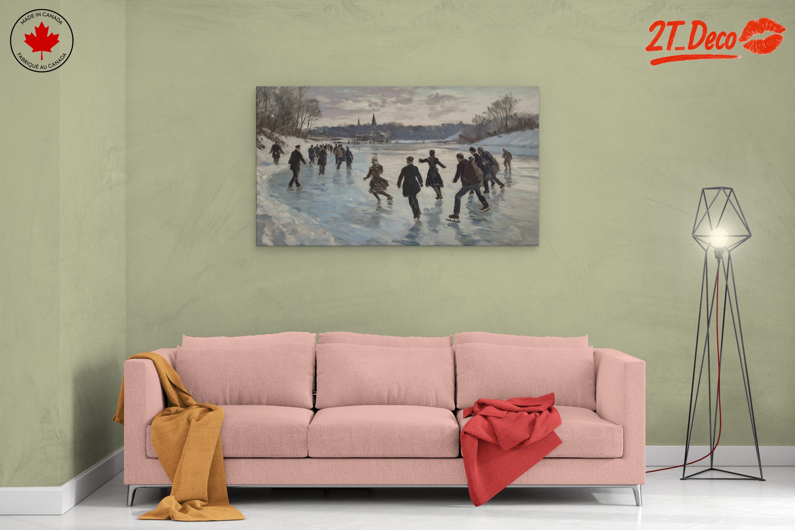 Winter Landscape with Ice Skaters 2 - Image 2
