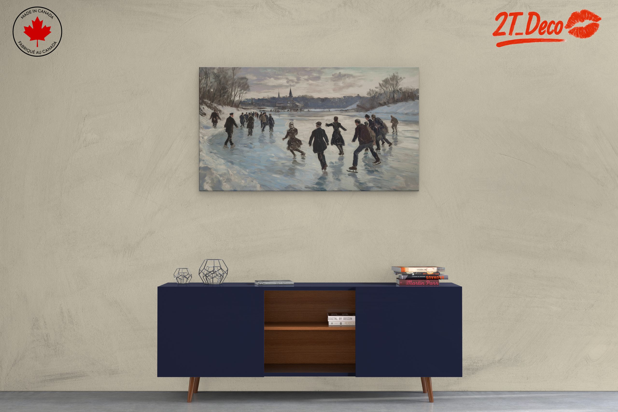 Winter Landscape with Ice Skaters 2 - Image 3