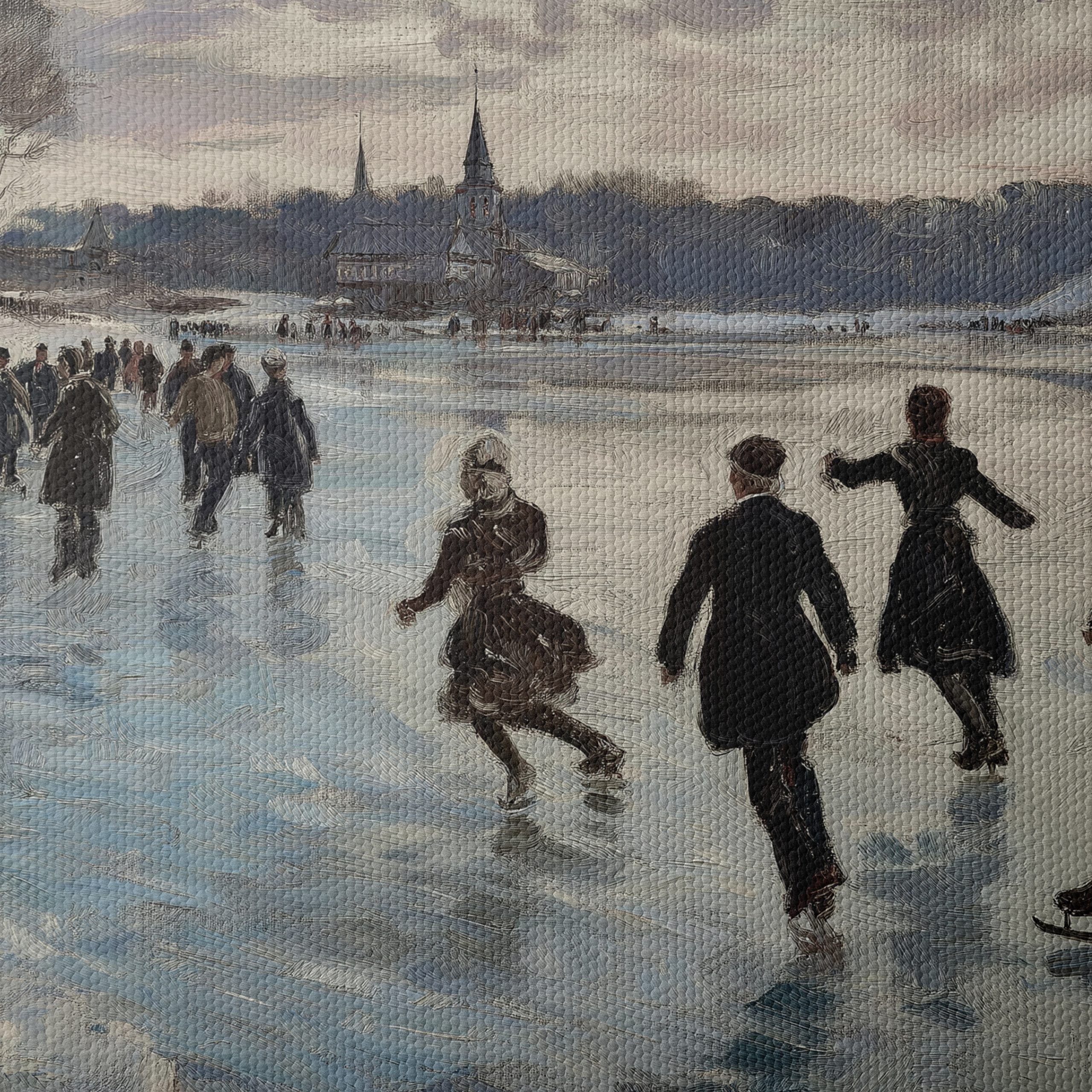 Winter Landscape with Ice Skaters 2 - Image 4