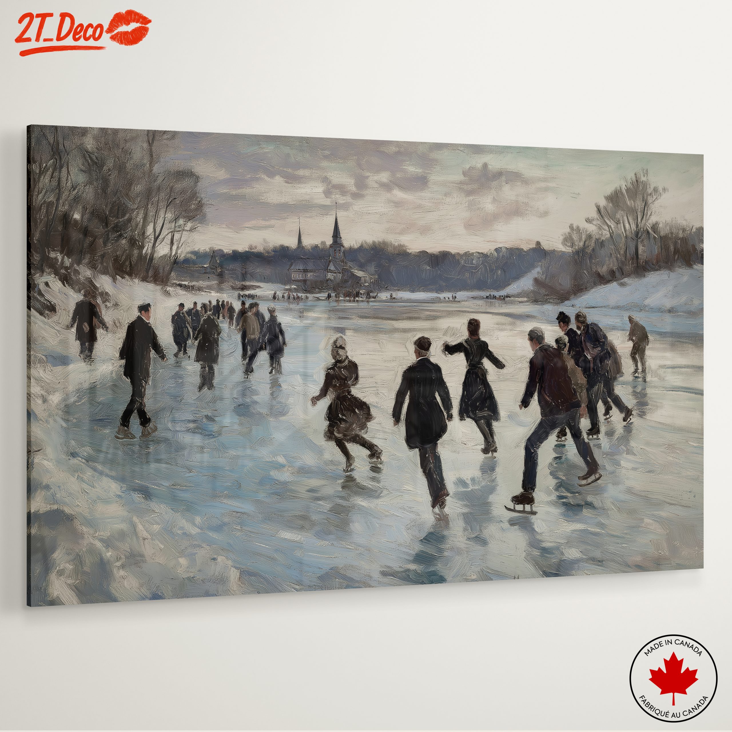 Winter Landscape with Ice Skaters 2 - Image 6
