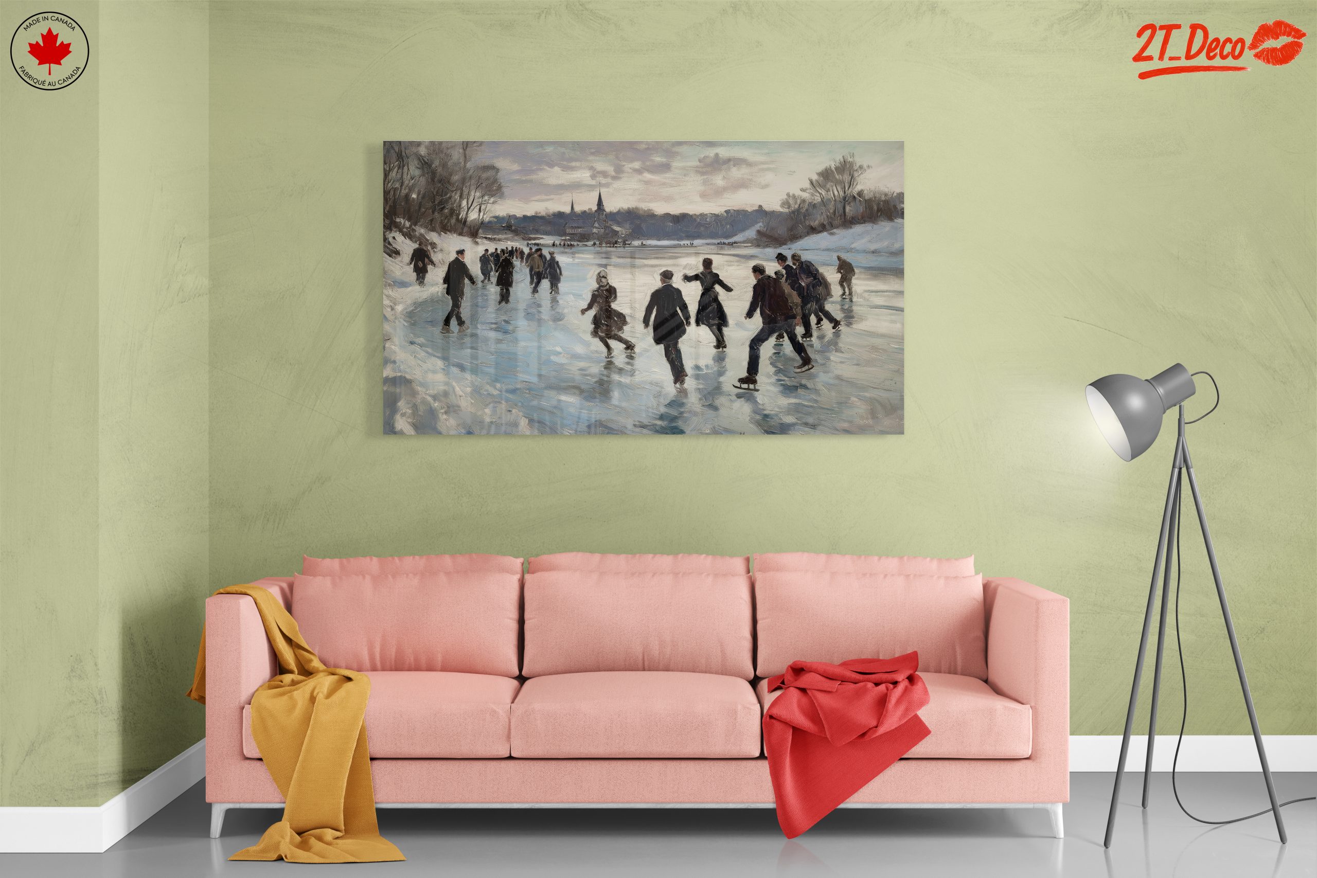 Winter Landscape with Ice Skaters 2 - Image 7
