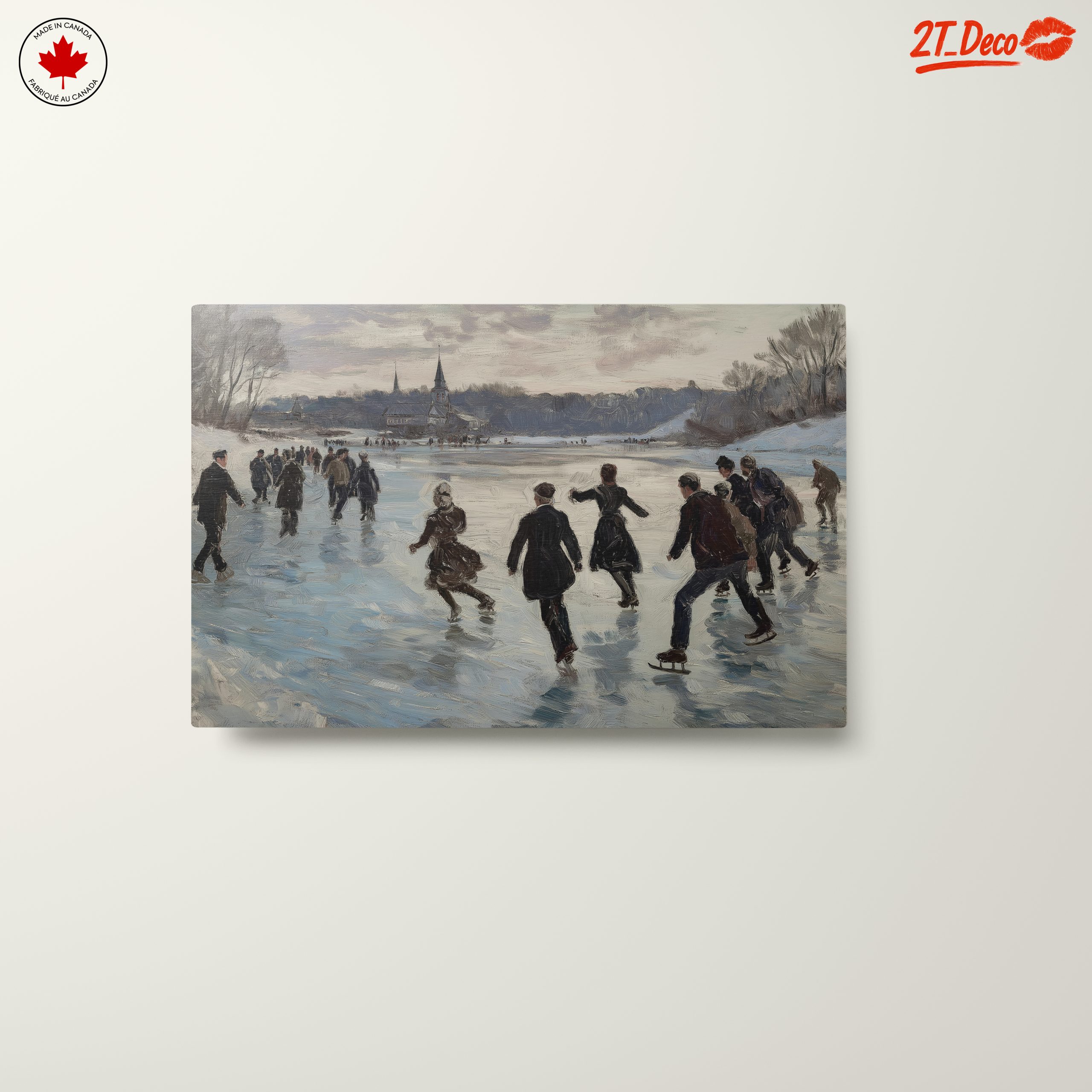 Winter Landscape with Ice Skaters 2 - Image 10