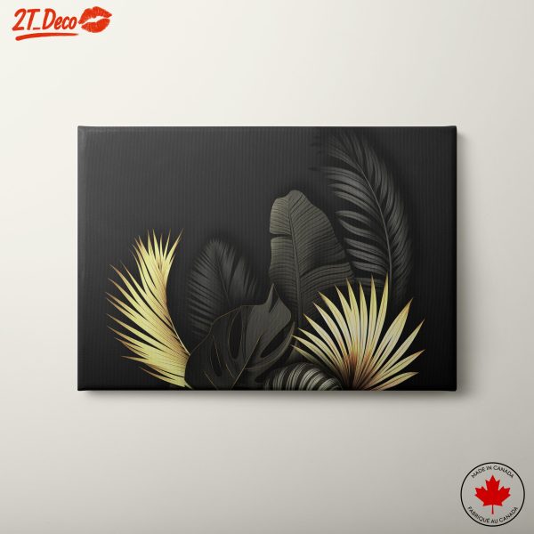 Stylized Tropical Leaves Art for Modern Spaces