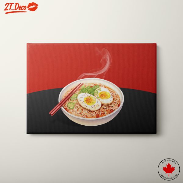Stylized Bowl of Noodles Artwork
