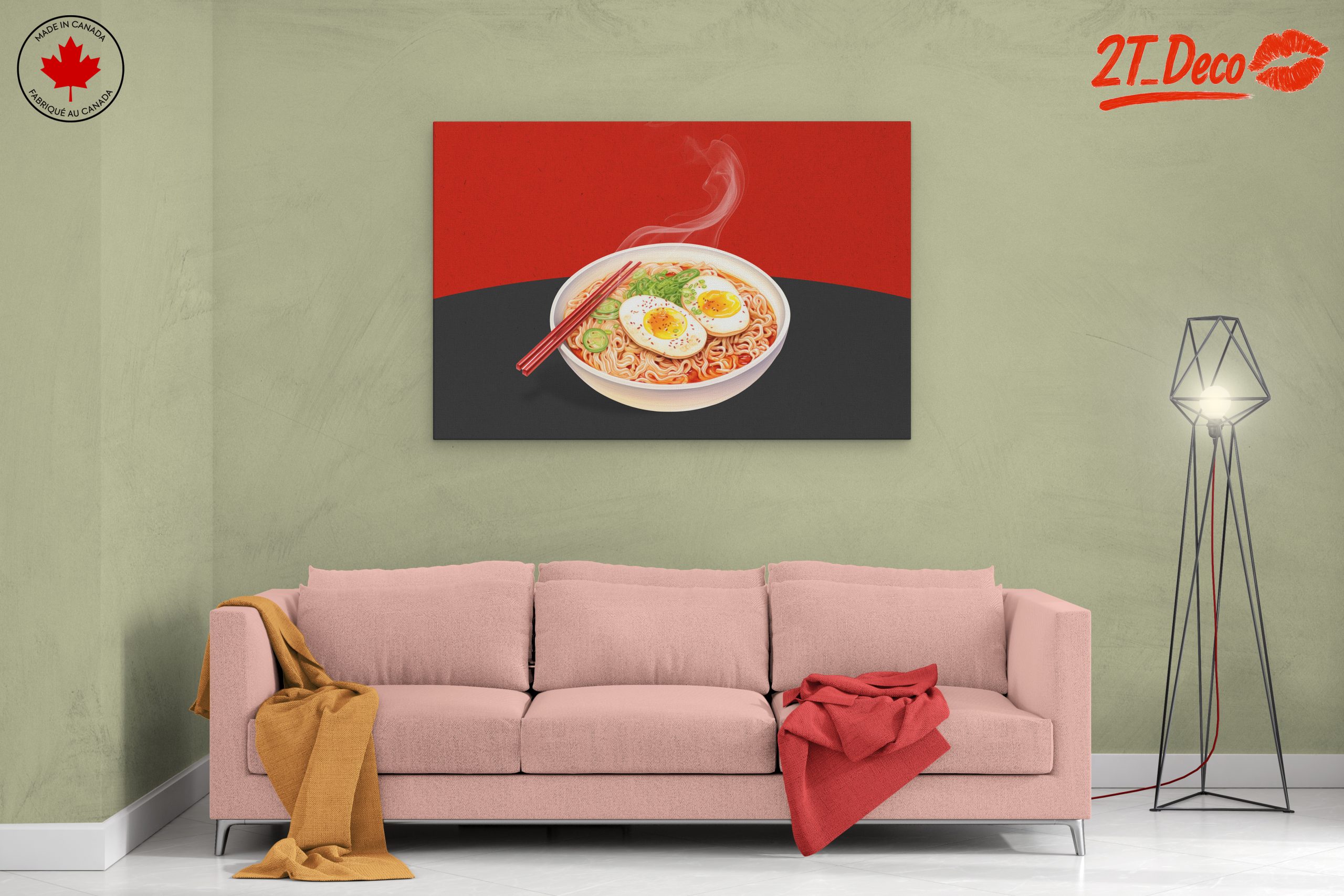 Stylized Bowl of Noodles Artwork - Image 2