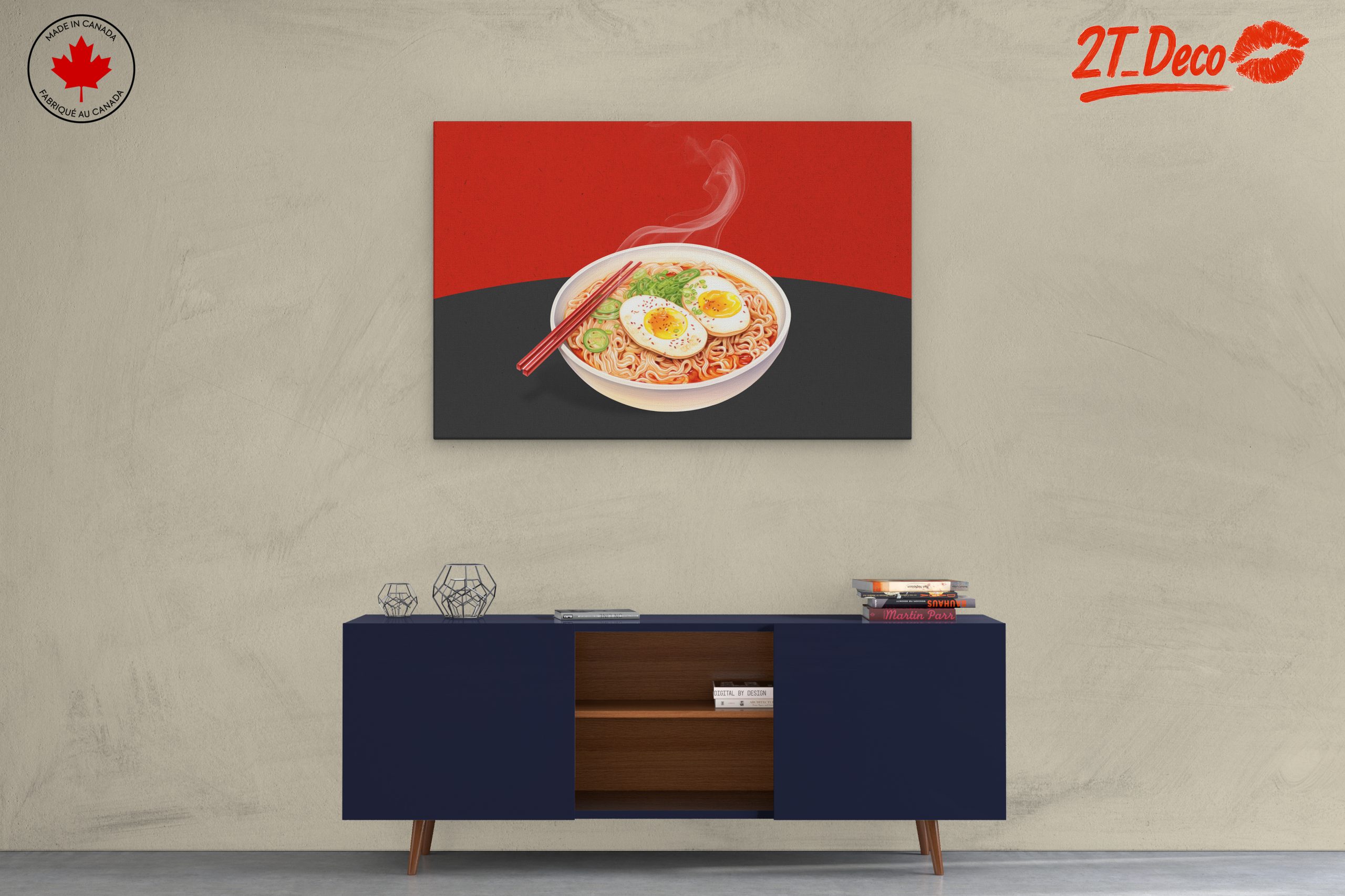 Stylized Bowl of Noodles Artwork - Image 3