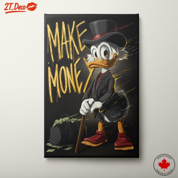 Motivational Cartoon Character Art Featuring Scrooge McDuck