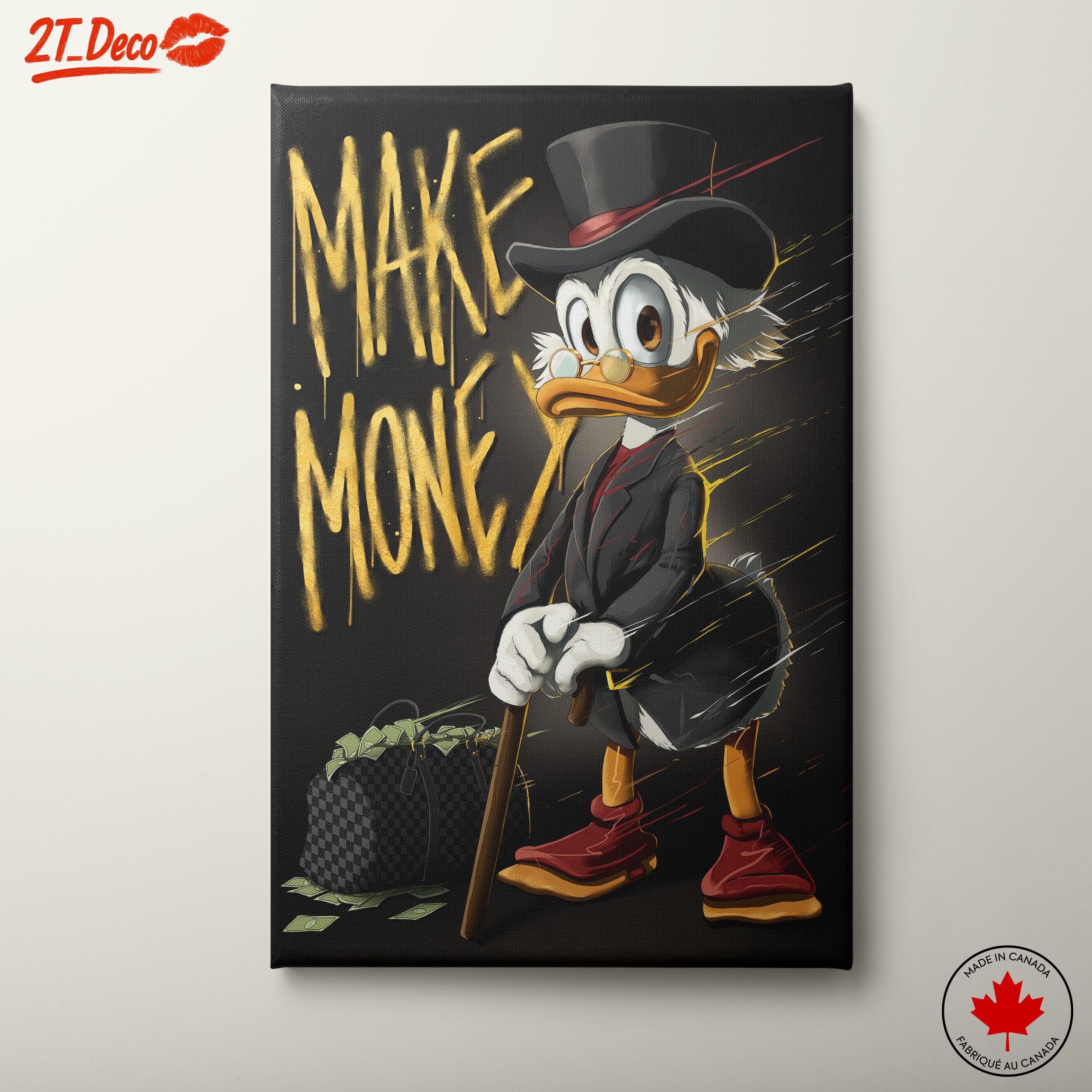 Motivational Cartoon Character Art Featuring Scrooge McDuck