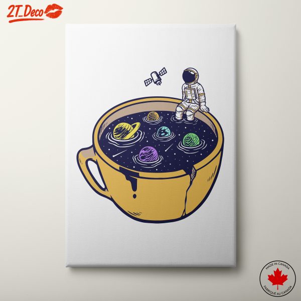 Astronaut in Coffee Cup Space