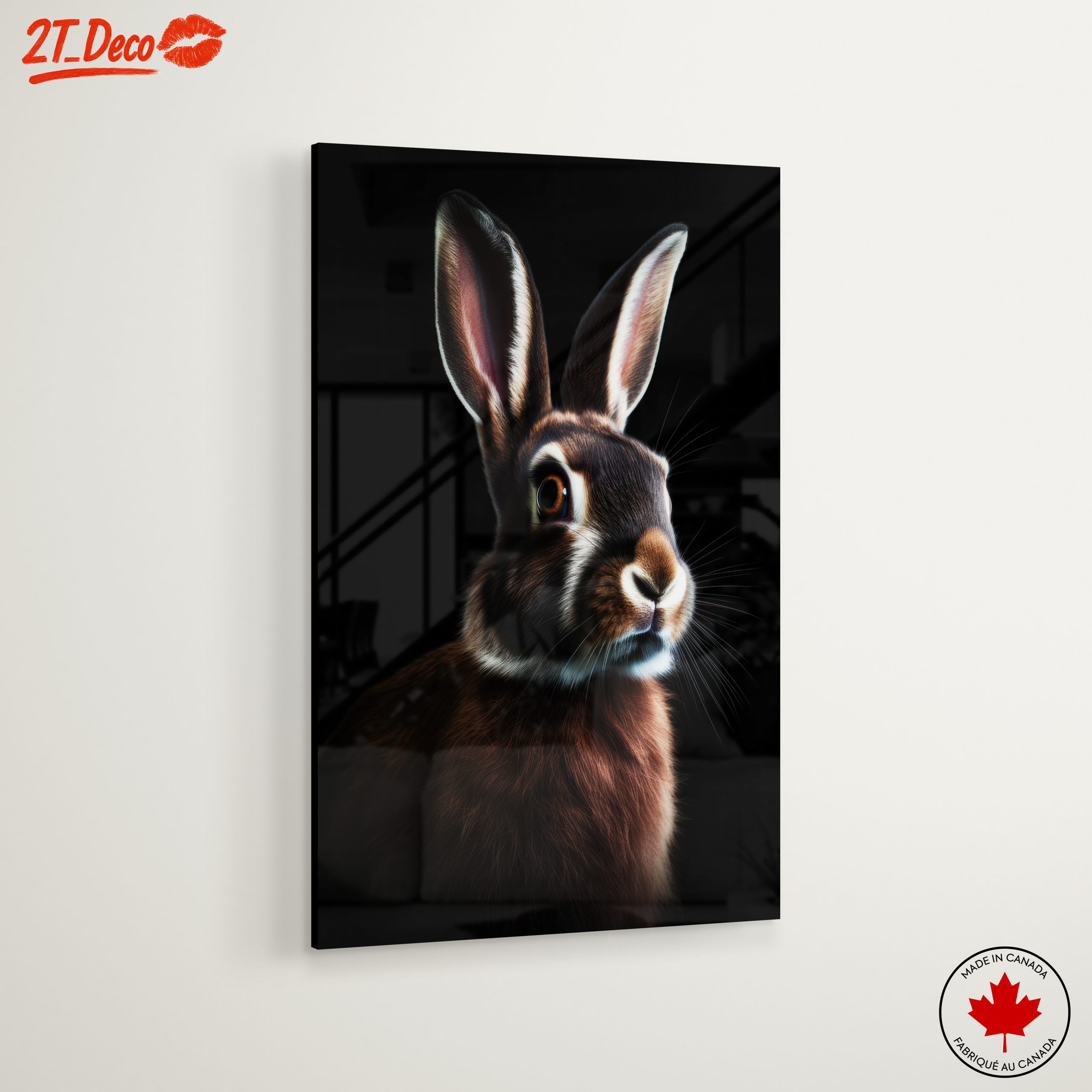 Realistic Rabbit Portrait in Dark Background - Image 6