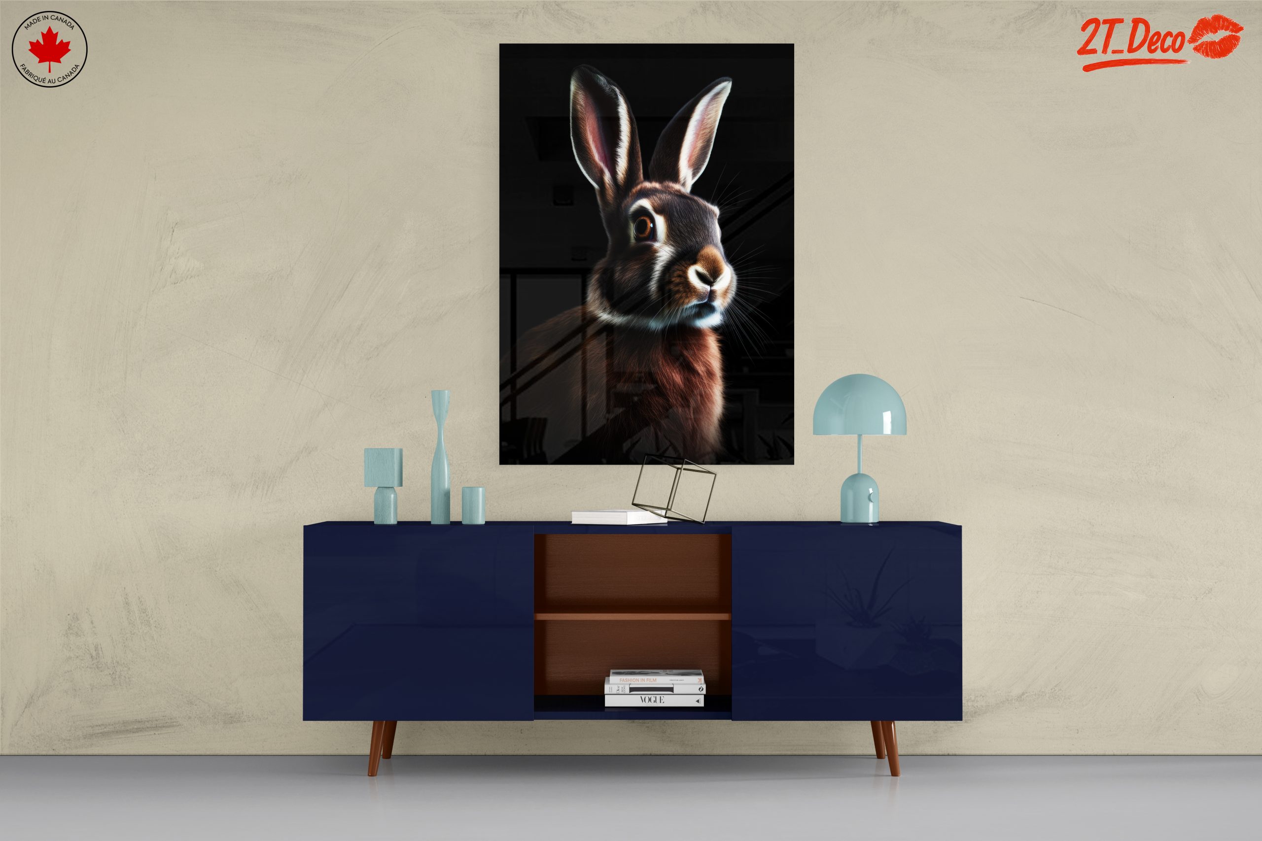 Realistic Rabbit Portrait in Dark Background - Image 8