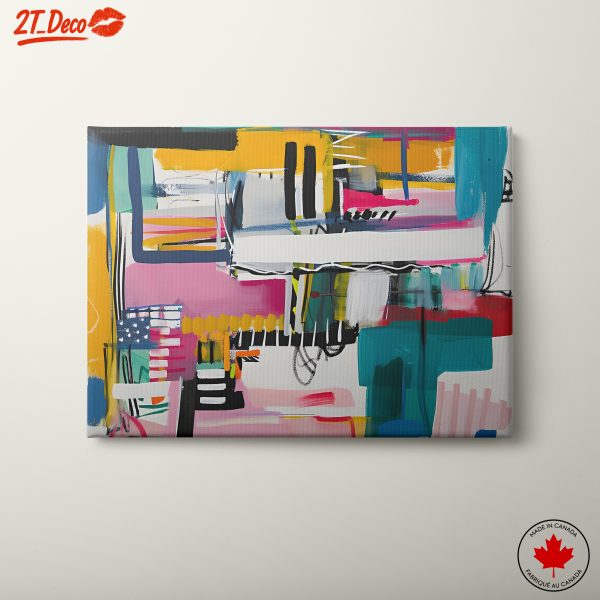 Vibrant Abstract Composition with Bold Colors
