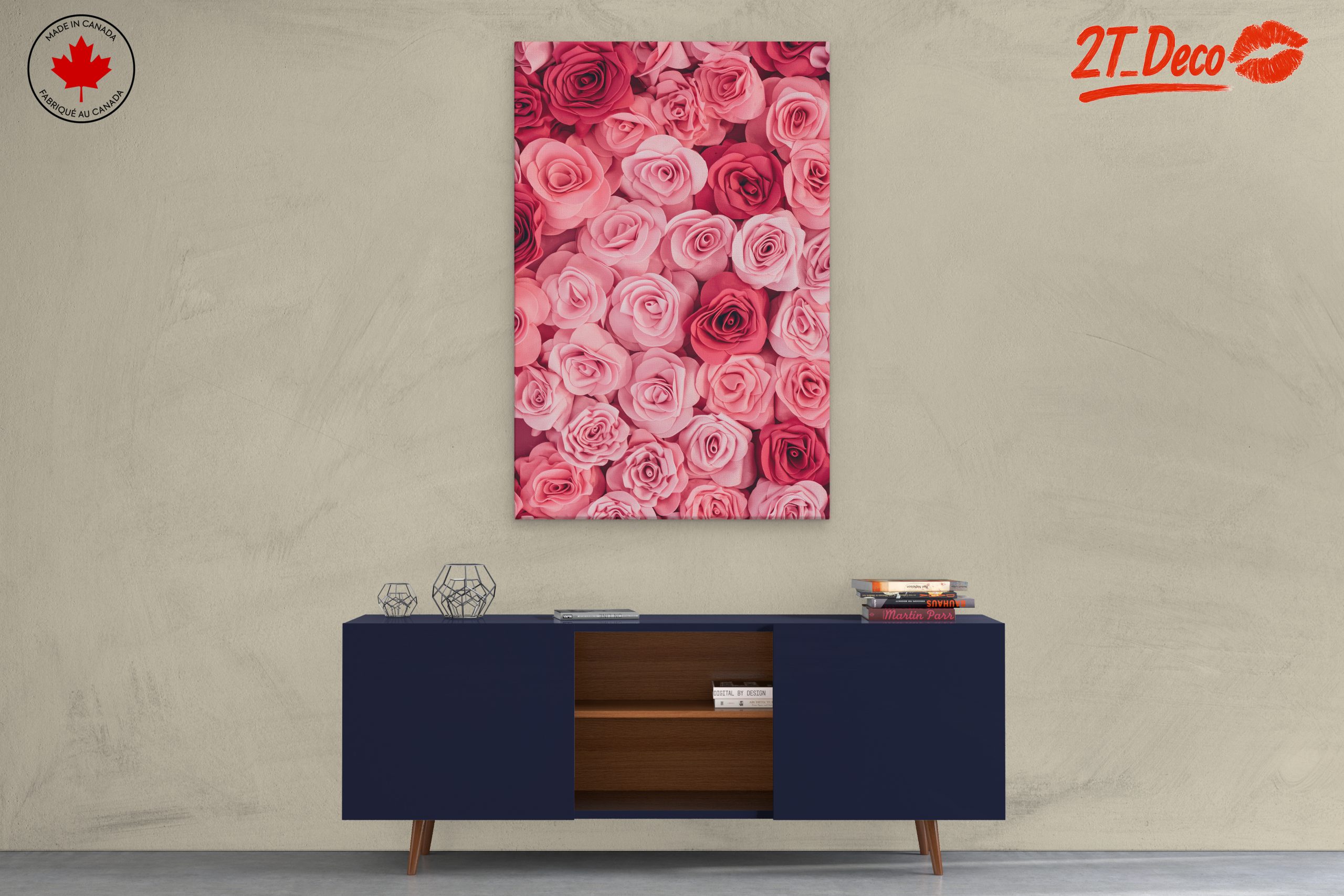 Vibrant Rose Floral Art - Image 3