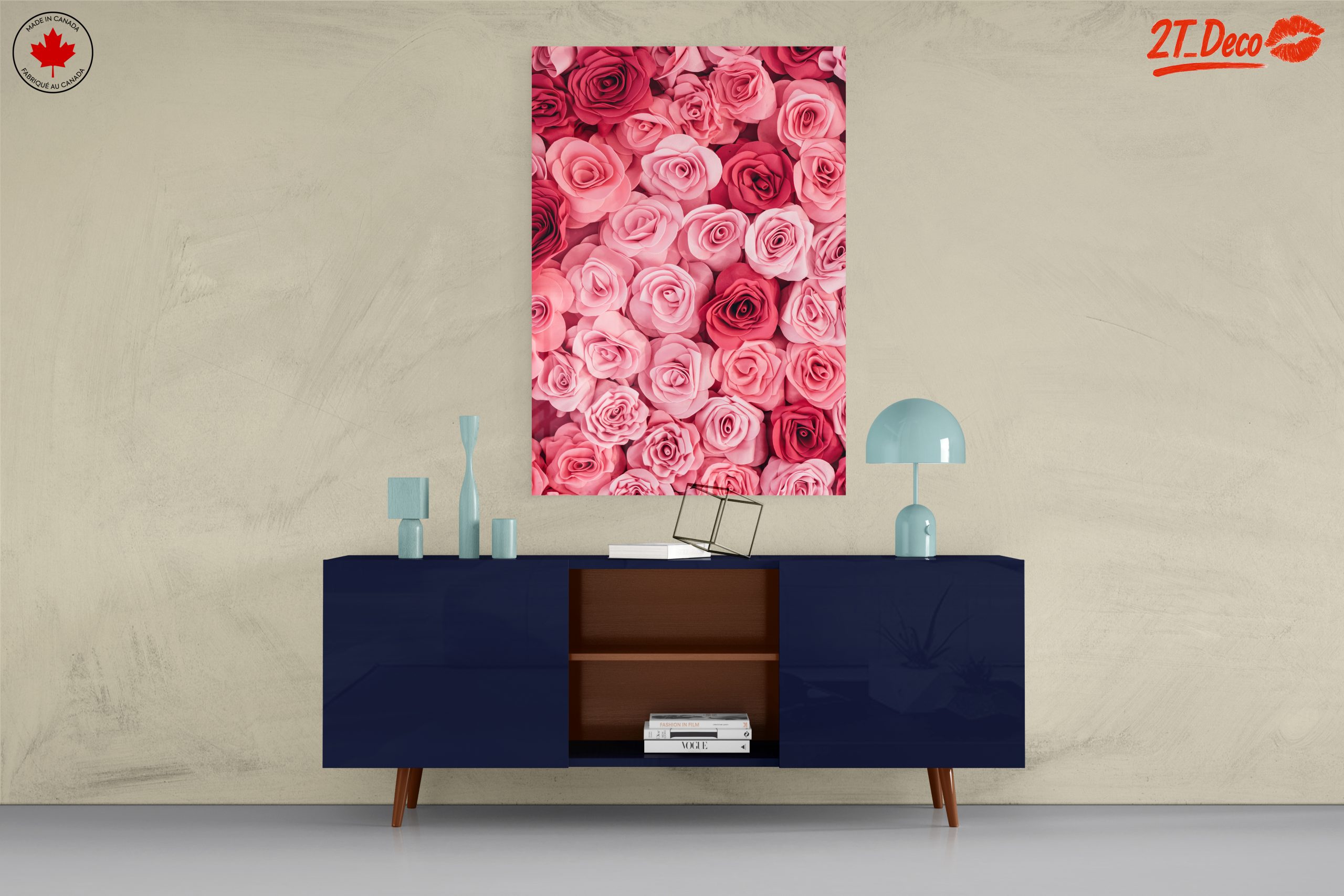 Vibrant Rose Floral Art - Image 8