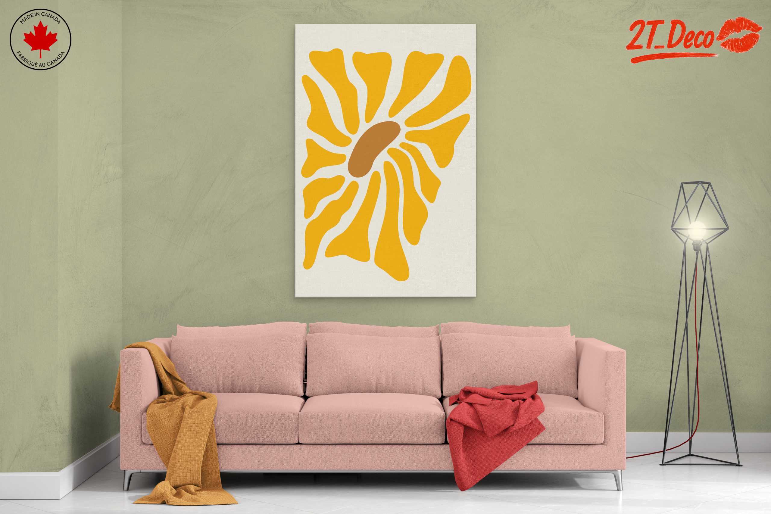 Contemporary Abstract Yellow Art - Image 2
