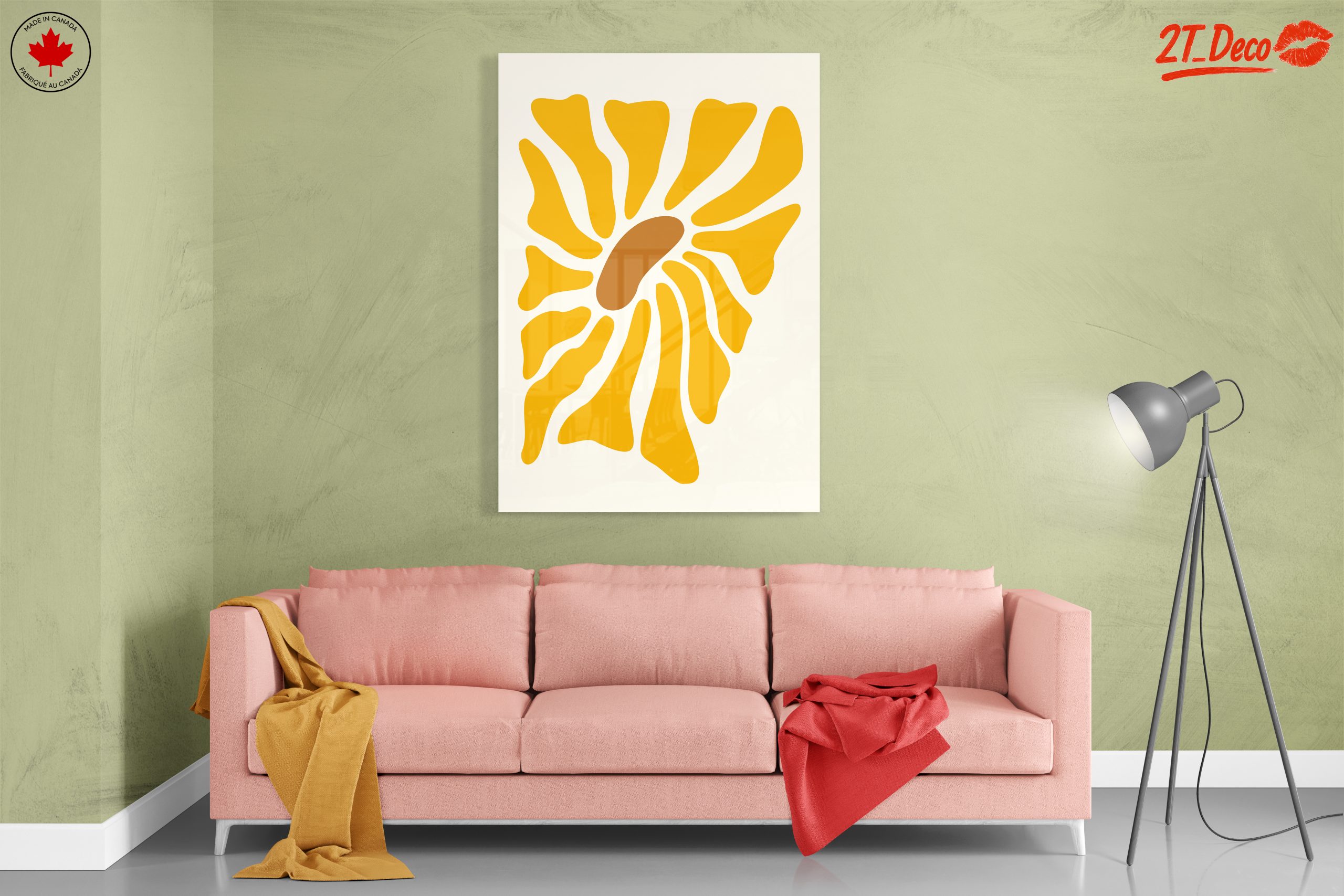 Contemporary Abstract Yellow Art - Image 7