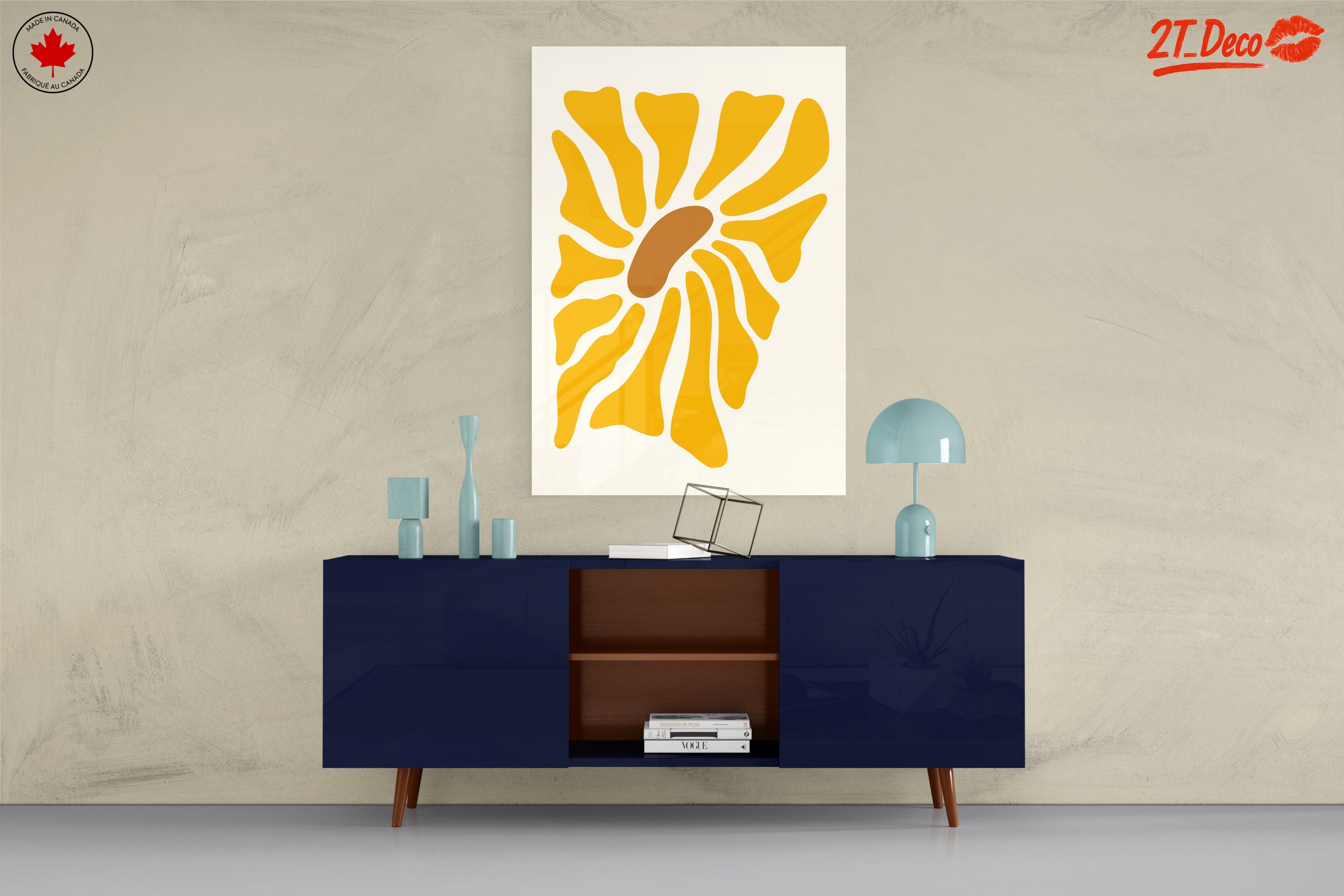 Contemporary Abstract Yellow Art - Image 8