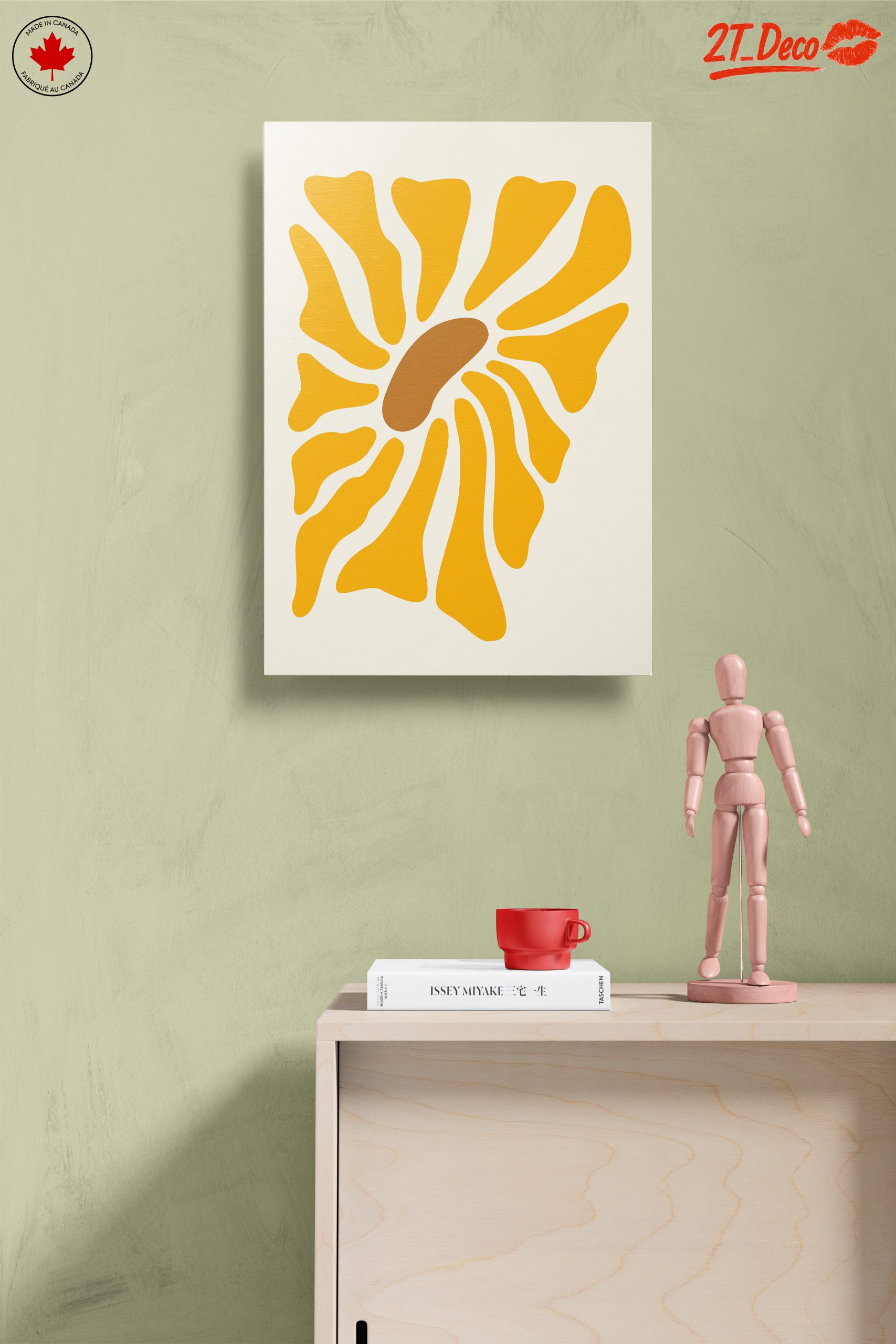 Contemporary Abstract Yellow Art - Image 14