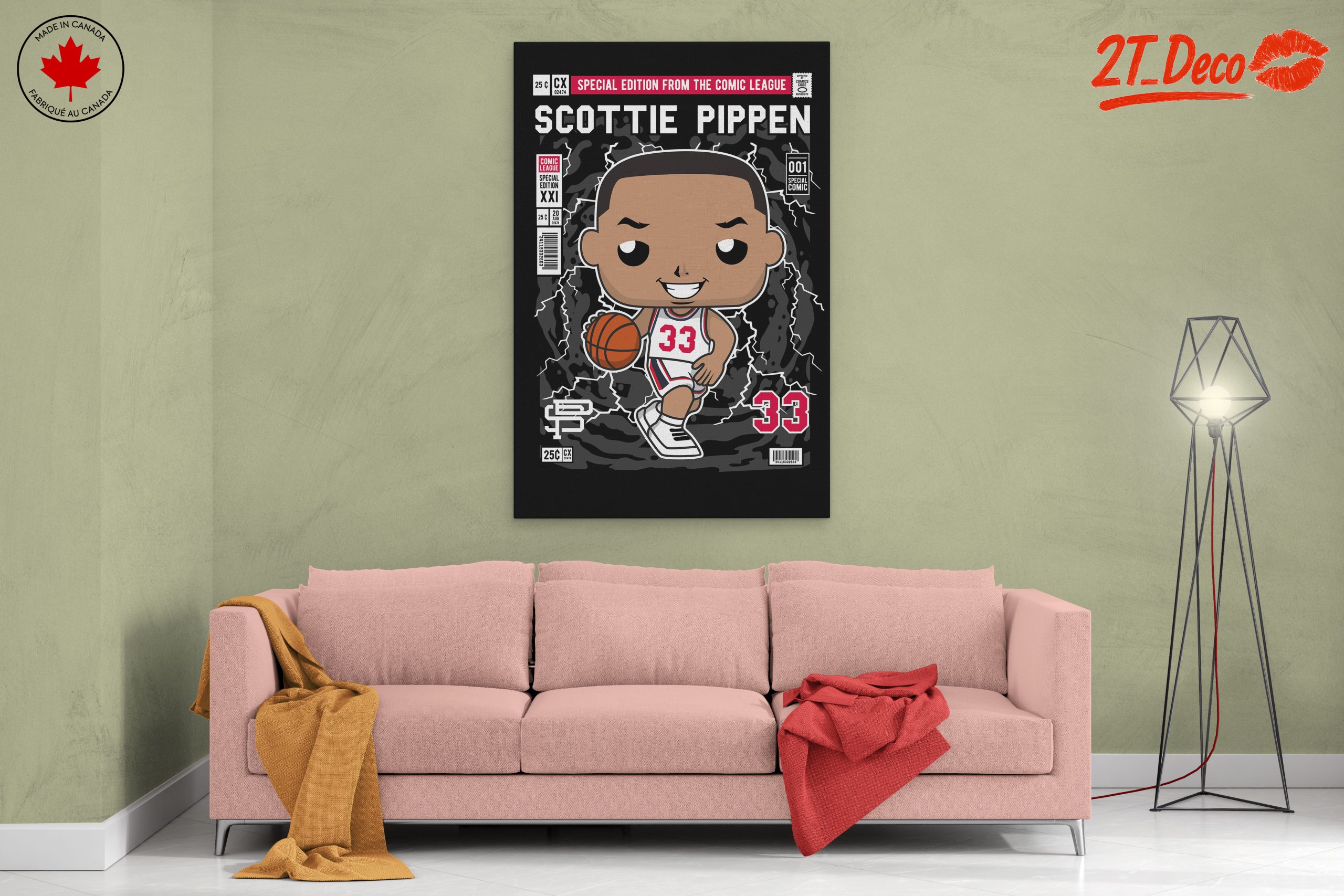 Scottie Pippen Cartoon Character Art - Image 2