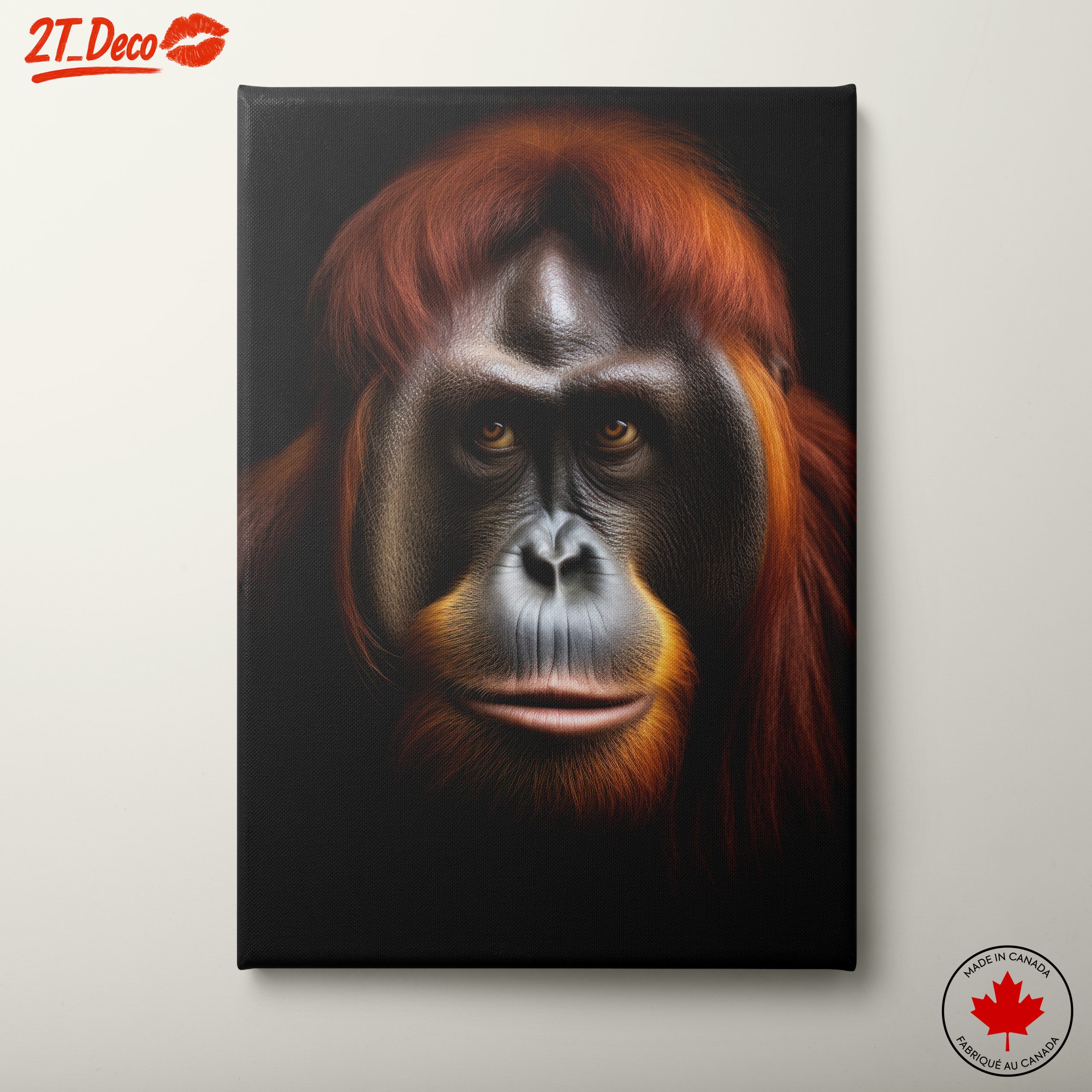 Orangutan Portrait with Rich Detail