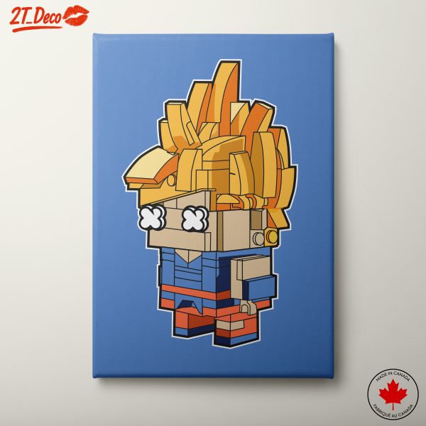 Stylized Dragon Ball Character Artwork